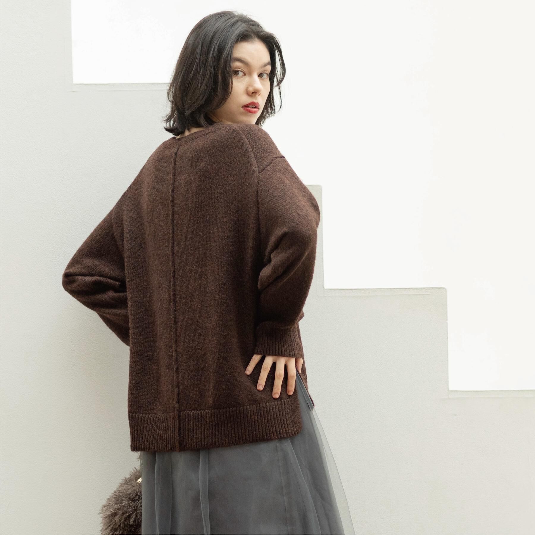 OPAQUE.CLIP「リラクシークルーネックニット【洗濯機OK】」|ニット・セーター|