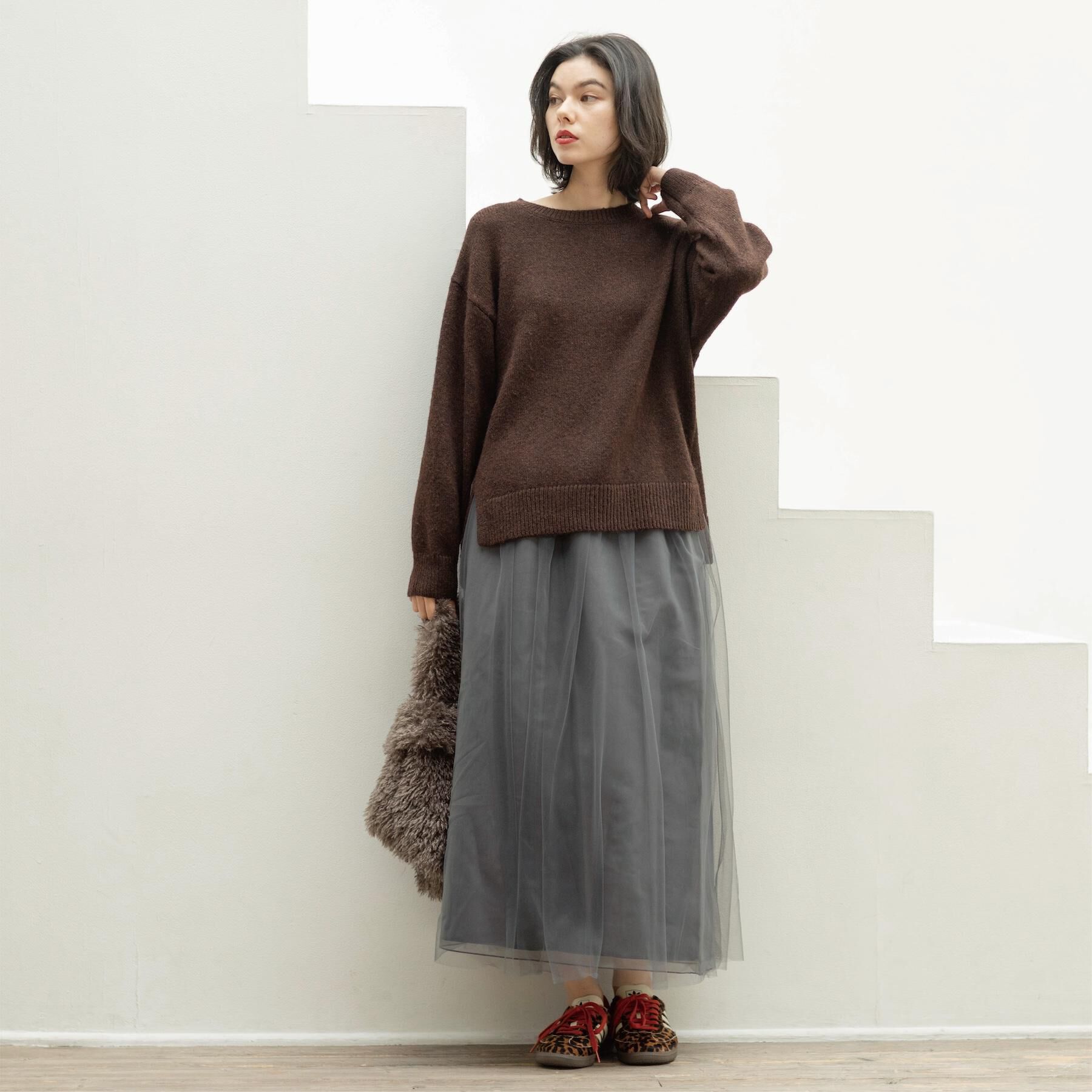 OPAQUE.CLIP「リラクシークルーネックニット【洗濯機OK】」|ニット・セーター|