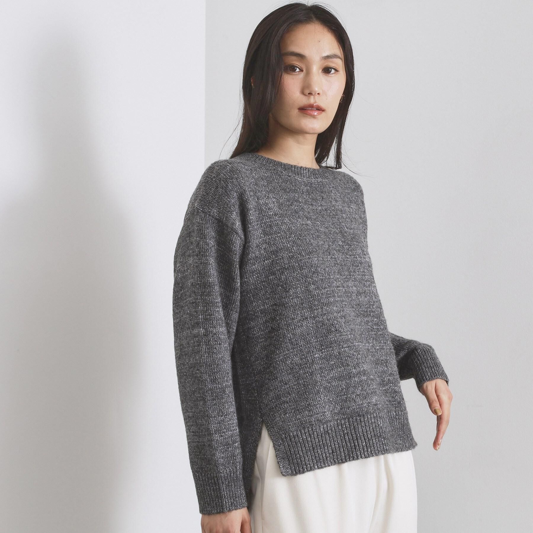 OPAQUE.CLIP「リラクシークルーネックニット【洗濯機OK】」|ニット・セーター|