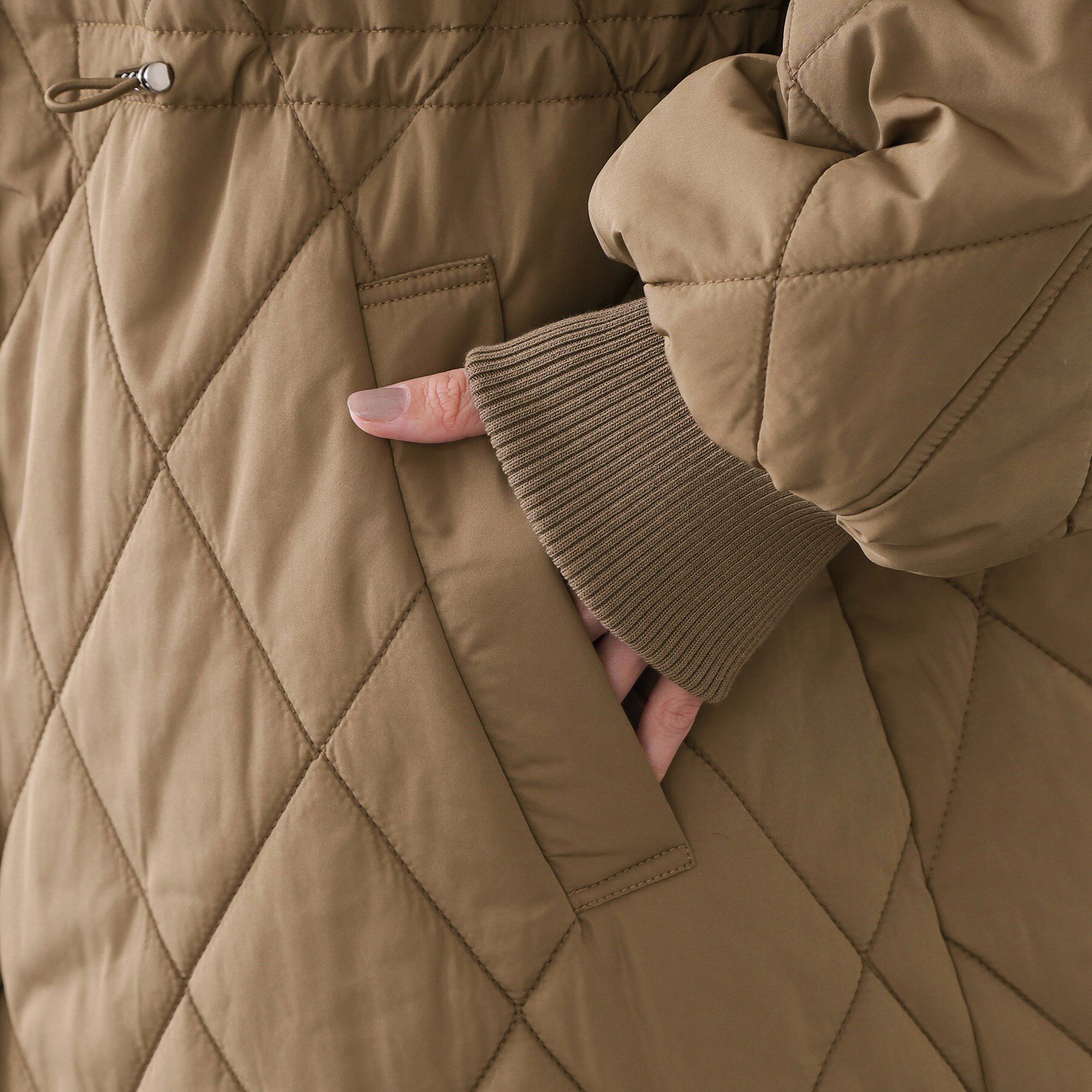 OPAQUE.CLIP「撥水キルティングロングコート【洗える】」|ダウン|