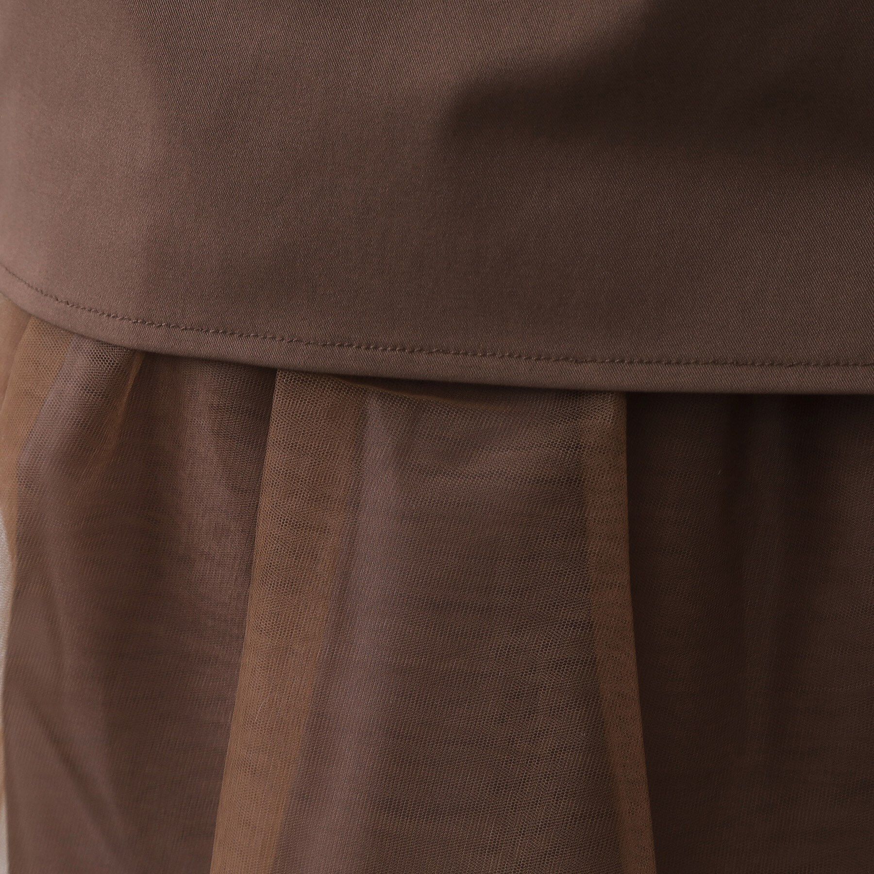 OPAQUE.CLIP「チュールドッキングデザインスカート【洗濯機OK】」|スカート|