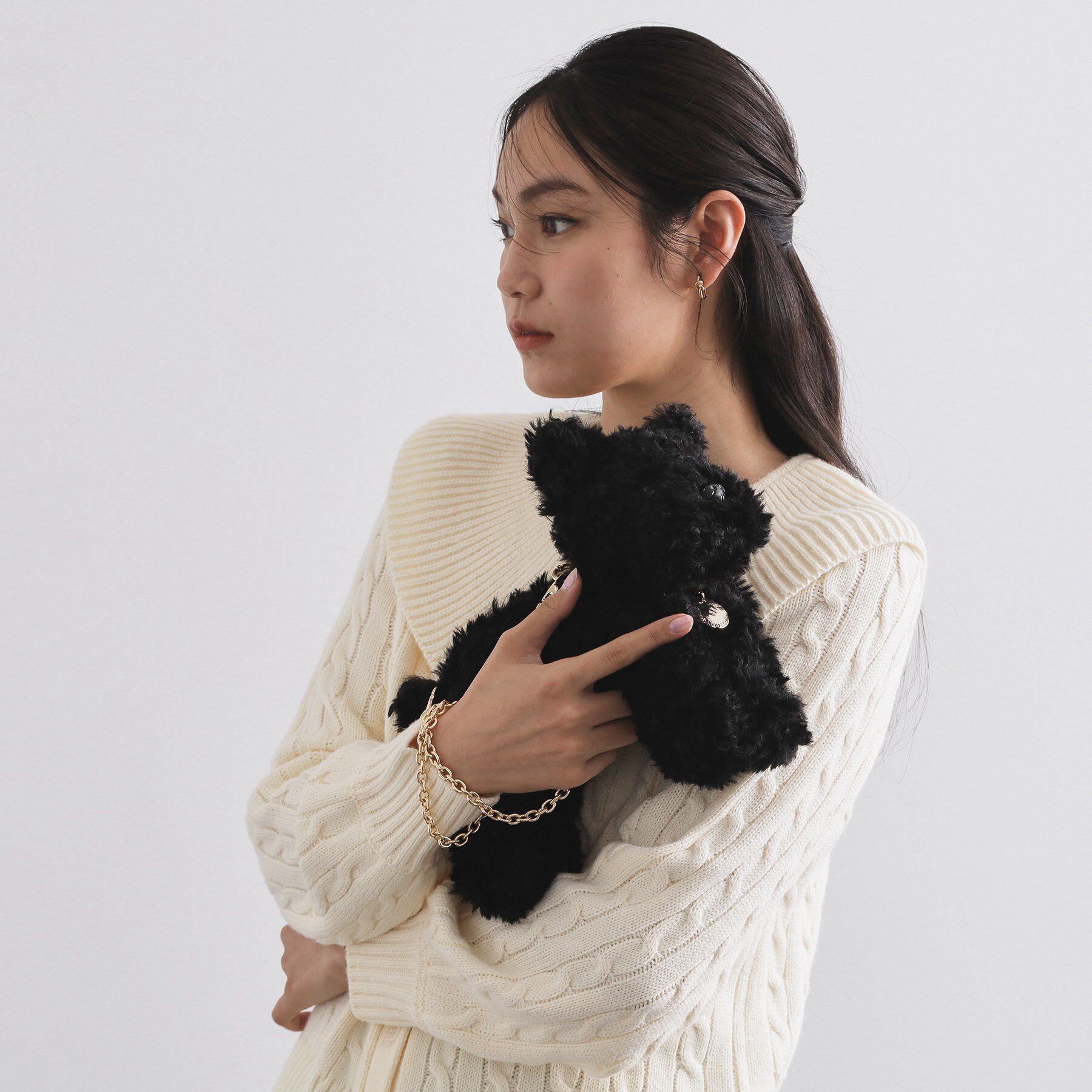 OPAQUE.CLIP「DOGファミリードールバッグ」|ショルダー・メッセンジャー|ブラック(119)