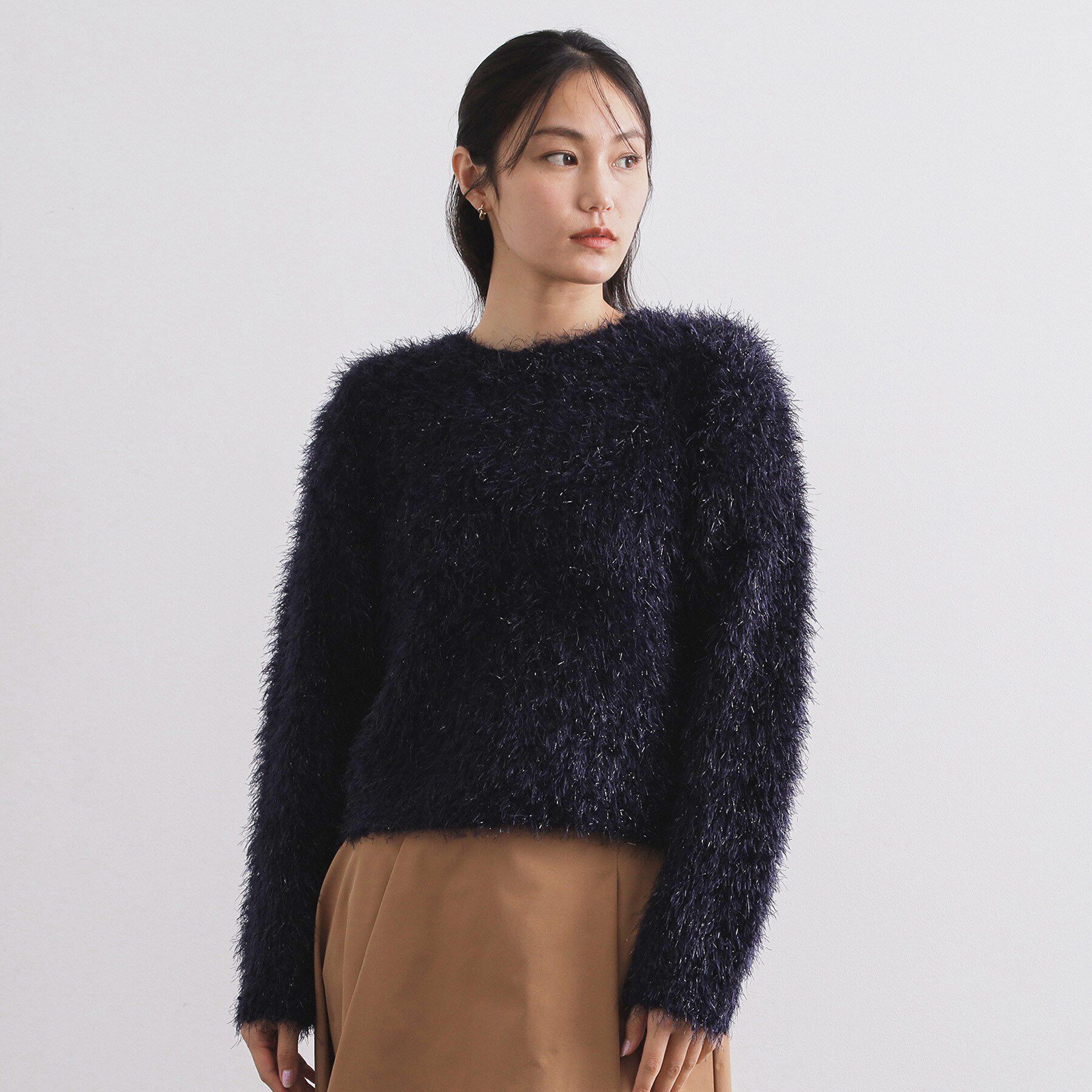 OPAQUE.CLIP「シャギーラメニット【洗濯機OK】」|ニット・セーター|