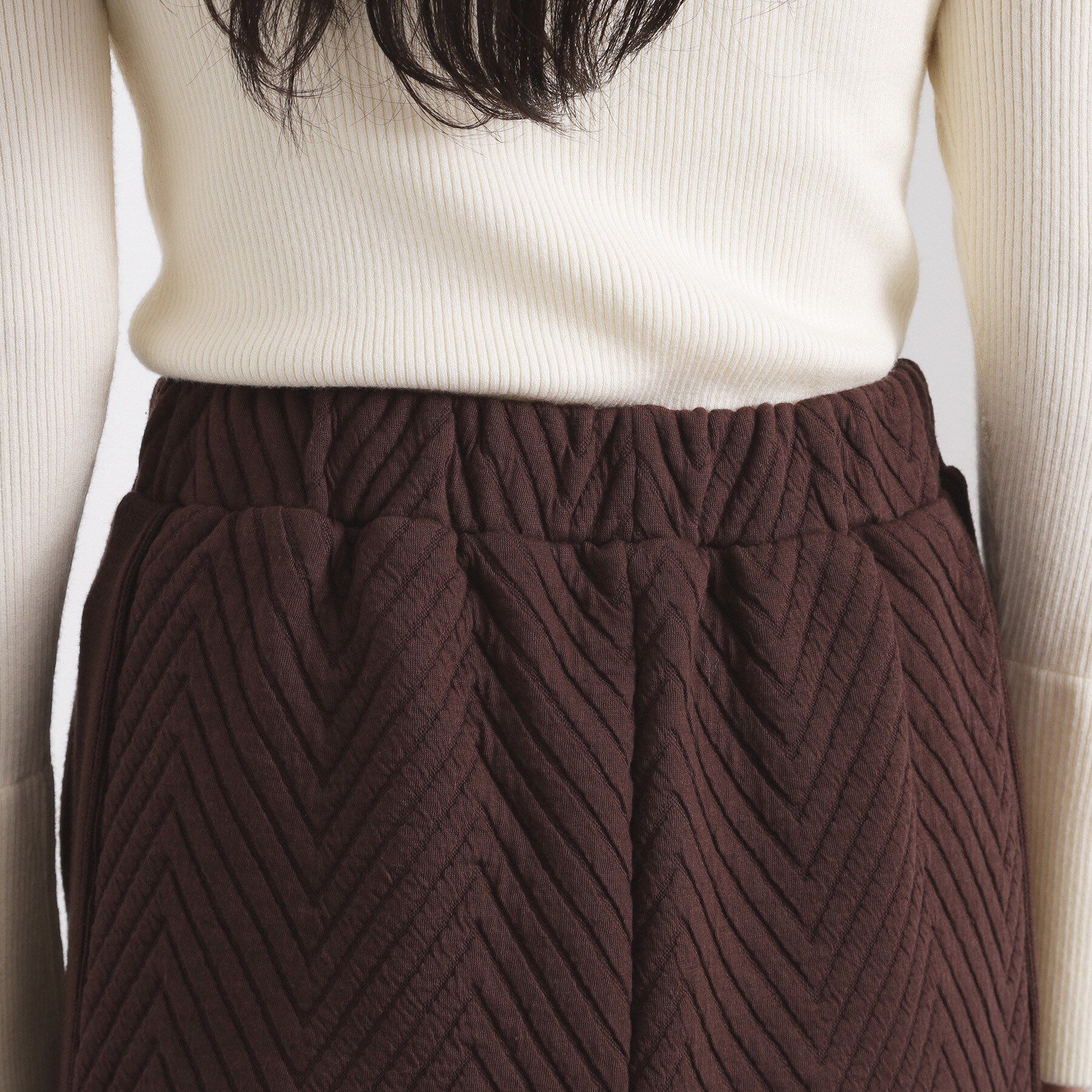 OPAQUE.CLIP「キルティングイージーナロースカート【洗濯機OK】」|スカート|