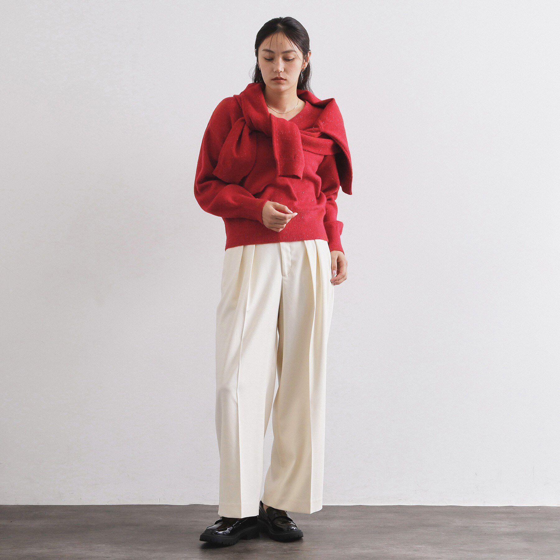 OPAQUE.CLIP「カルゼタックワイドパンツ【洗濯機OK】」|その他|