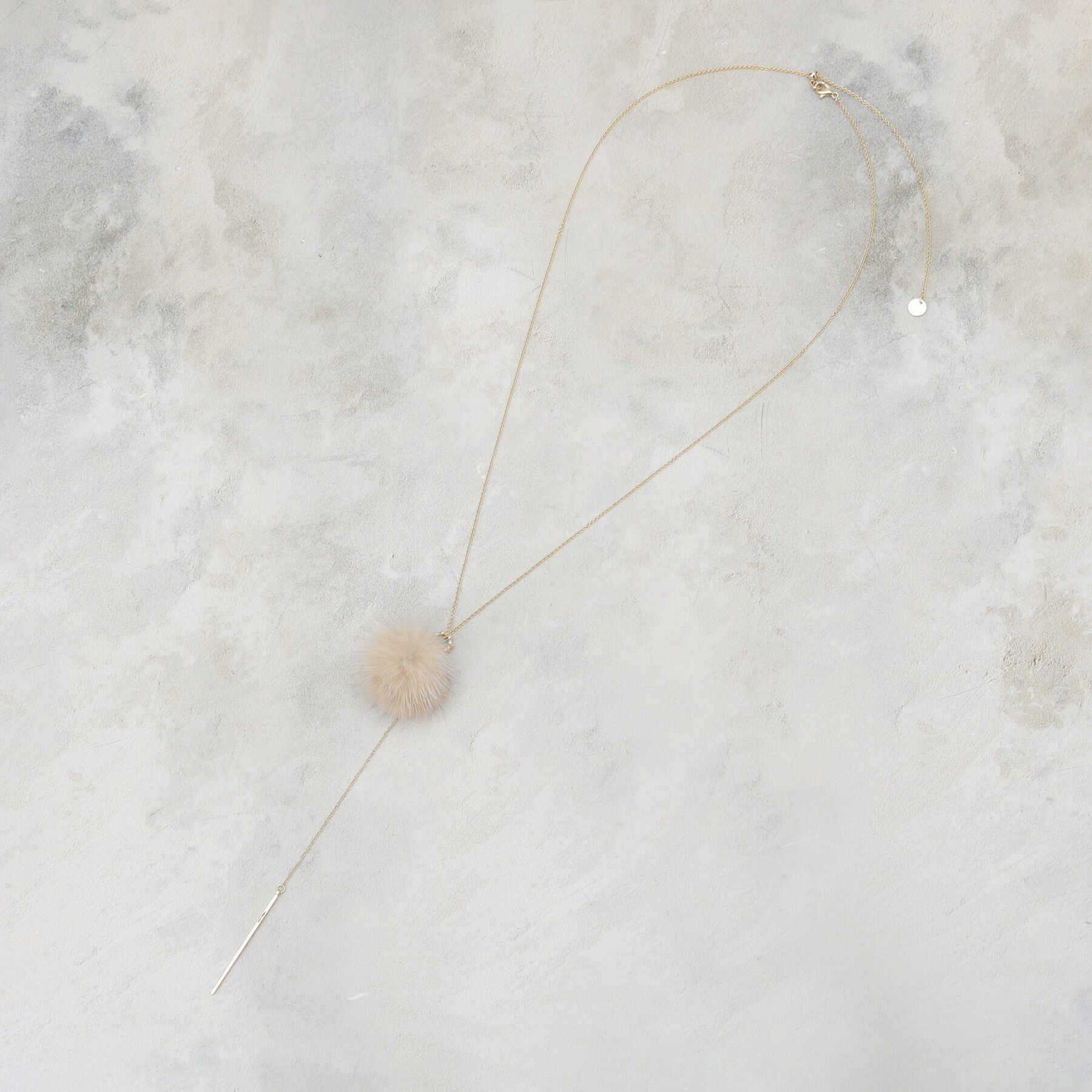 OPAQUE.CLIP「ミンクファー&times;ビジュースライドネックレス」|ネックレス|