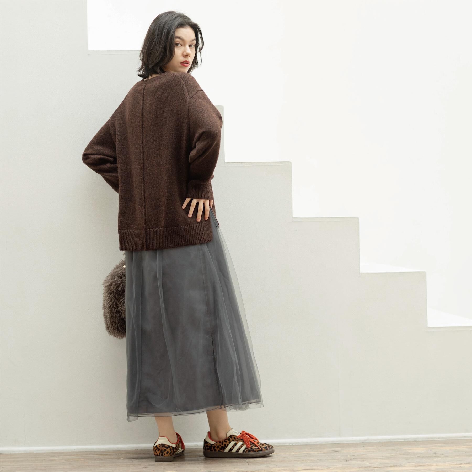 OPAQUE.CLIP「チュールイージーギャザースカート【洗濯機OK】」|スカート|