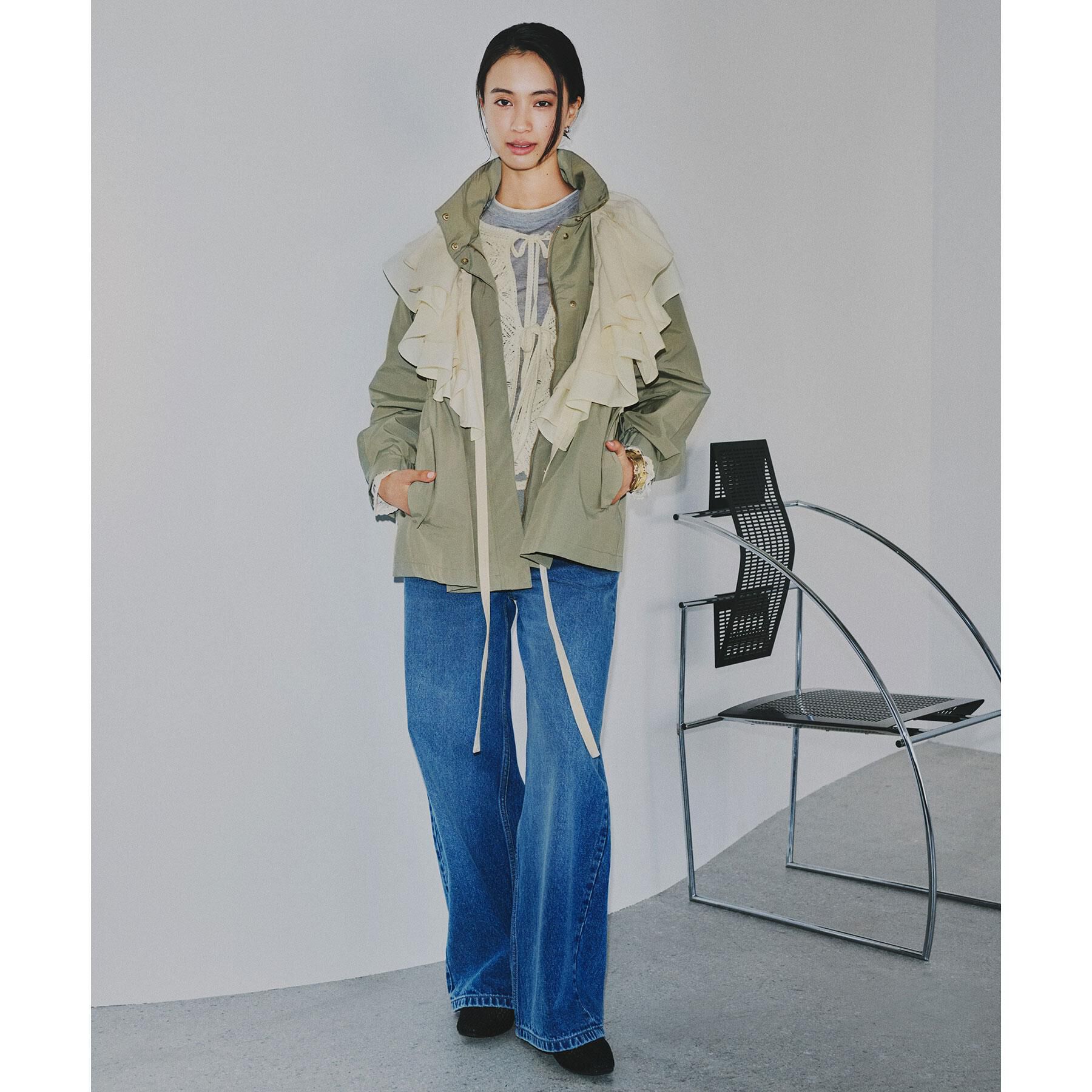 OPAQUE.CLIP「ストレートデニムパンツ【洗濯機OK】《S～LL》」|デニム|