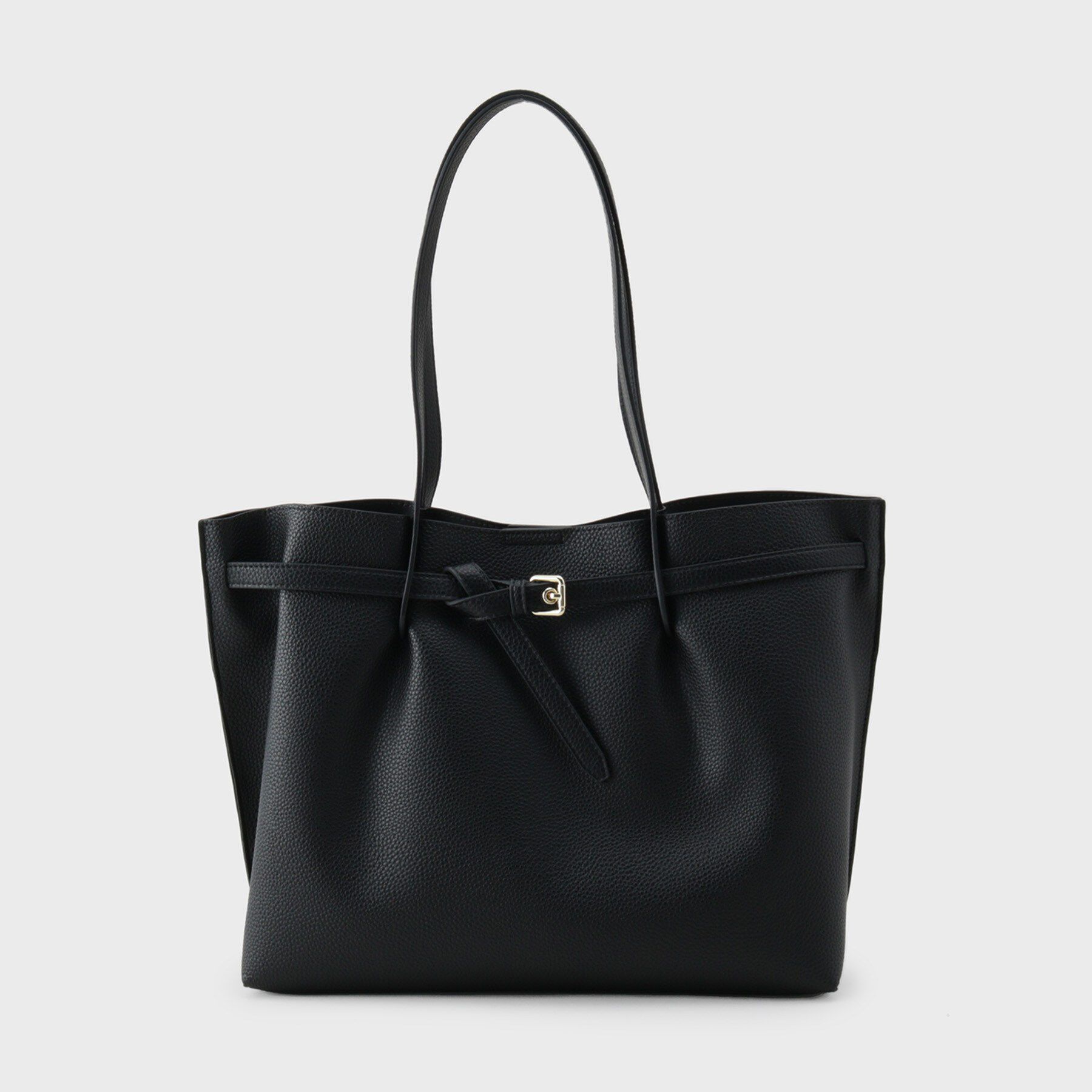 OPAQUE.CLIP「ベルトデザイン軽量シュリンク合皮A4トート」|トートバッグ|