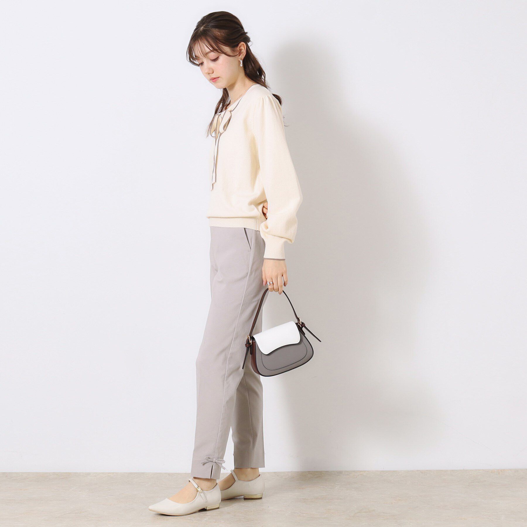 Couture broach「【ラクチンきれい見えパンツ】リボンハイパーストレッチパンツ」|その他|