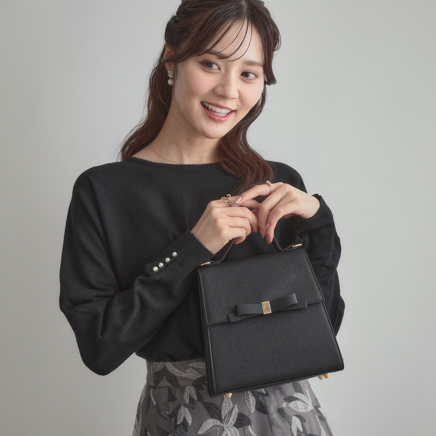 Couture broach「リボンデザイン2WAYバッグ」|ハンドバッグ|