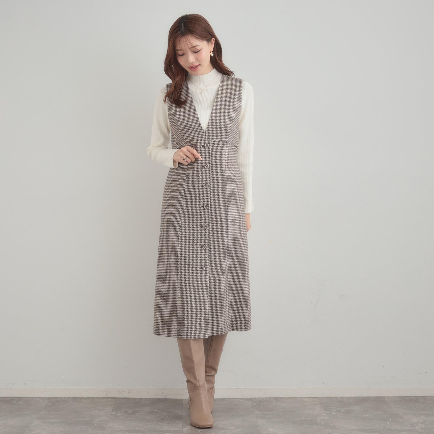 Couture broach「【多機能・フェミニン】パール調リブニット」|ニット・セーター|