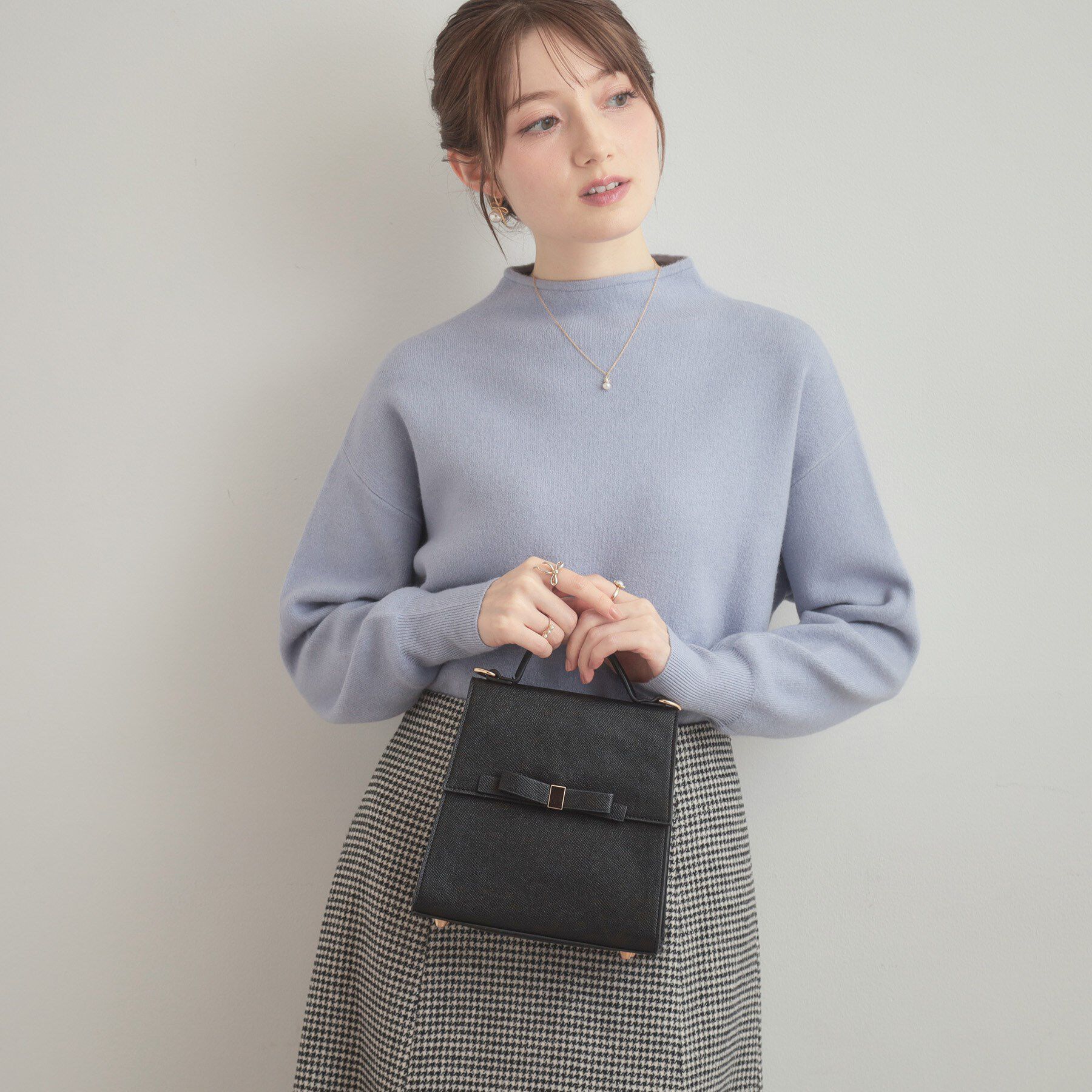 Couture broach「【ゆるふわ・通勤】リッシュアンゴラ バックパール調ニット」|ニット・セーター|