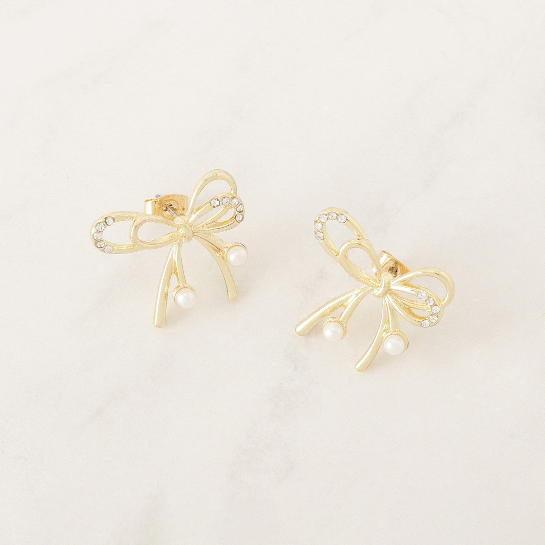 Couture broach「リボンモチーフピアス」|ピアス|ゴールド(007)