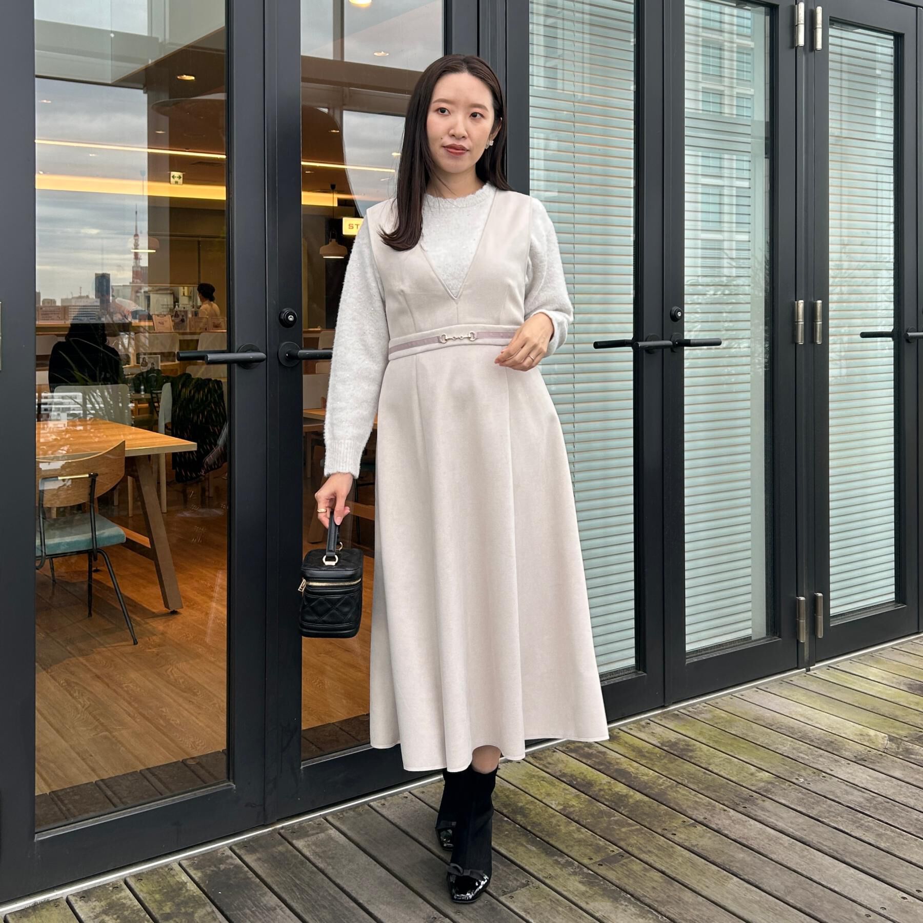 Couture broach「【前後2WAY】スパンコールラメフェザー ニット」|ニット・セーター|