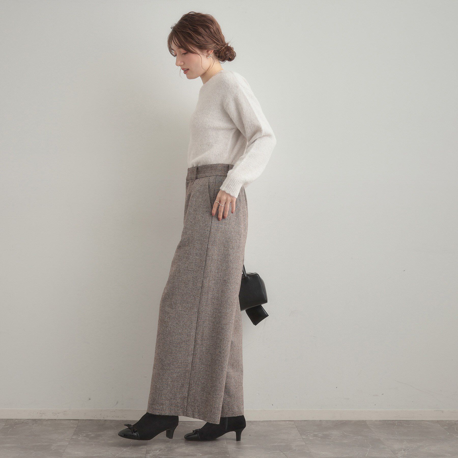 Couture broach「【前後2WAY】スパンコールラメフェザー ニット」|ニット・セーター|