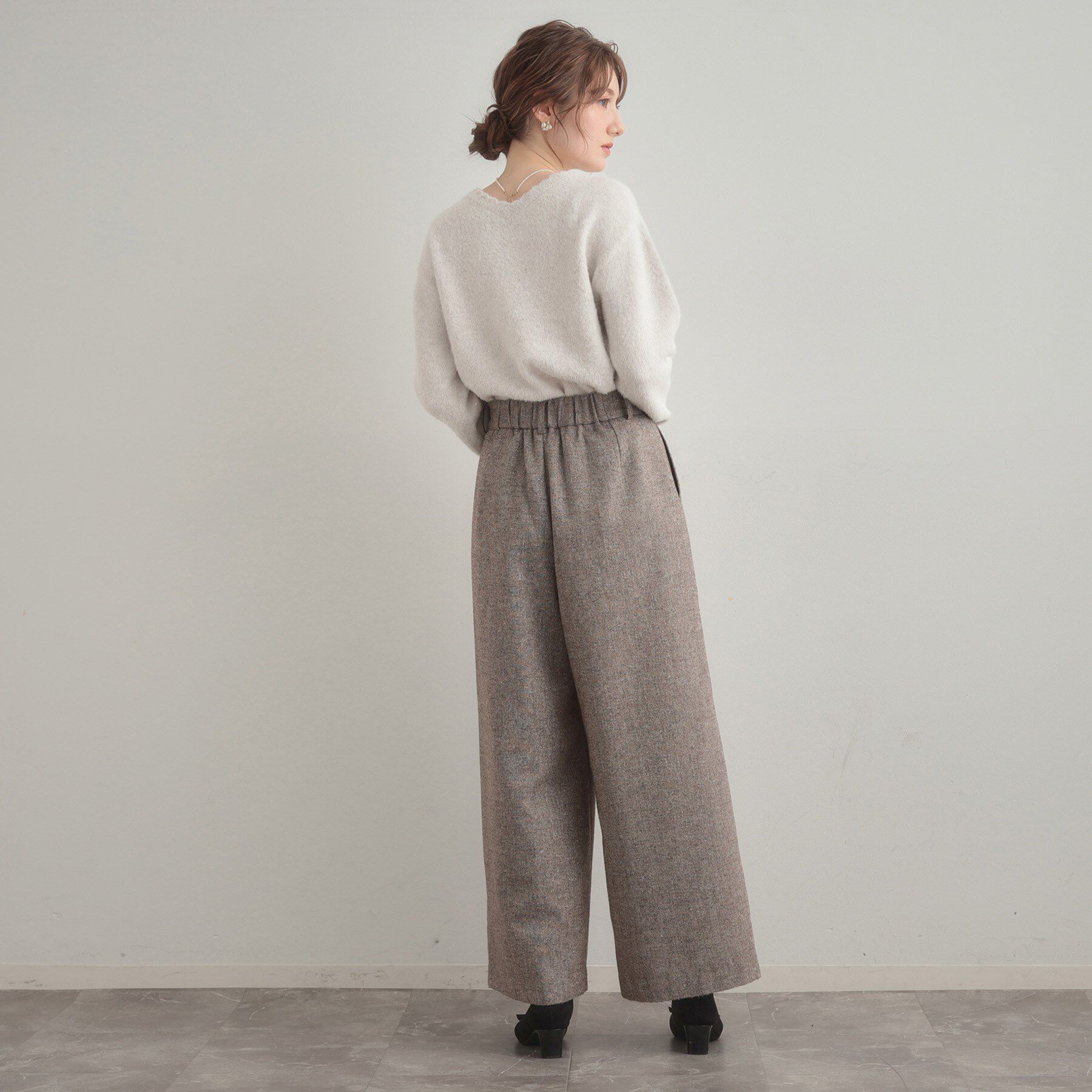 Couture broach「【前後2WAY】スパンコールラメフェザー ニット」|ニット・セーター|