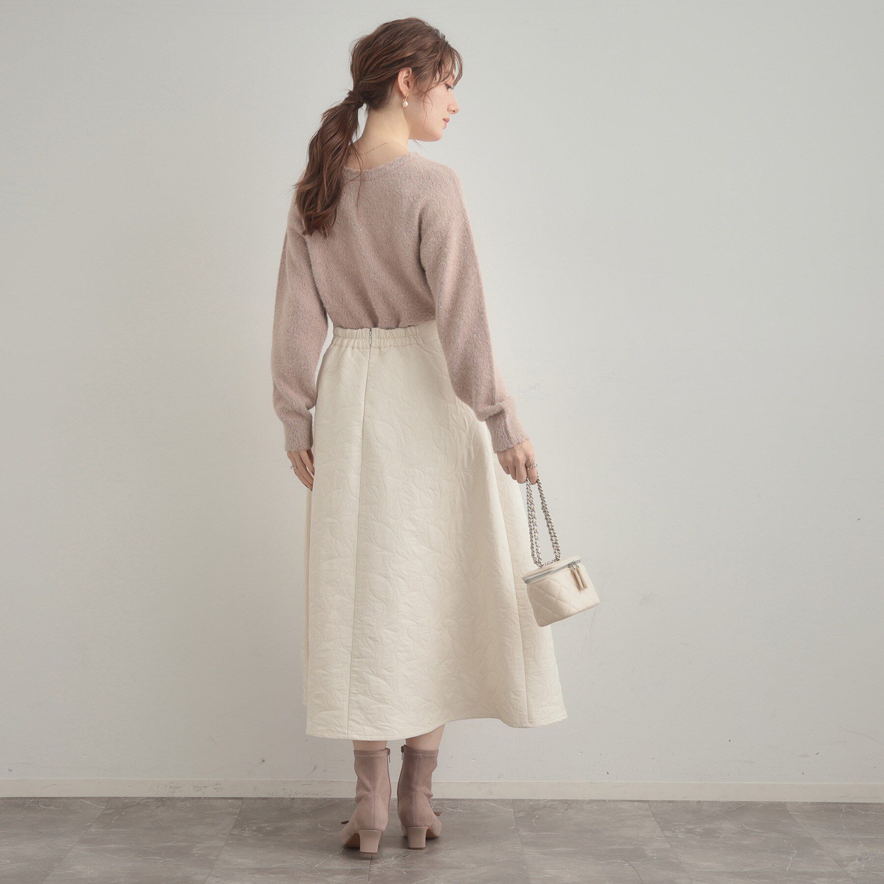 Couture broach「【前後2WAY】スパンコールラメフェザー ニット」|ニット・セーター|