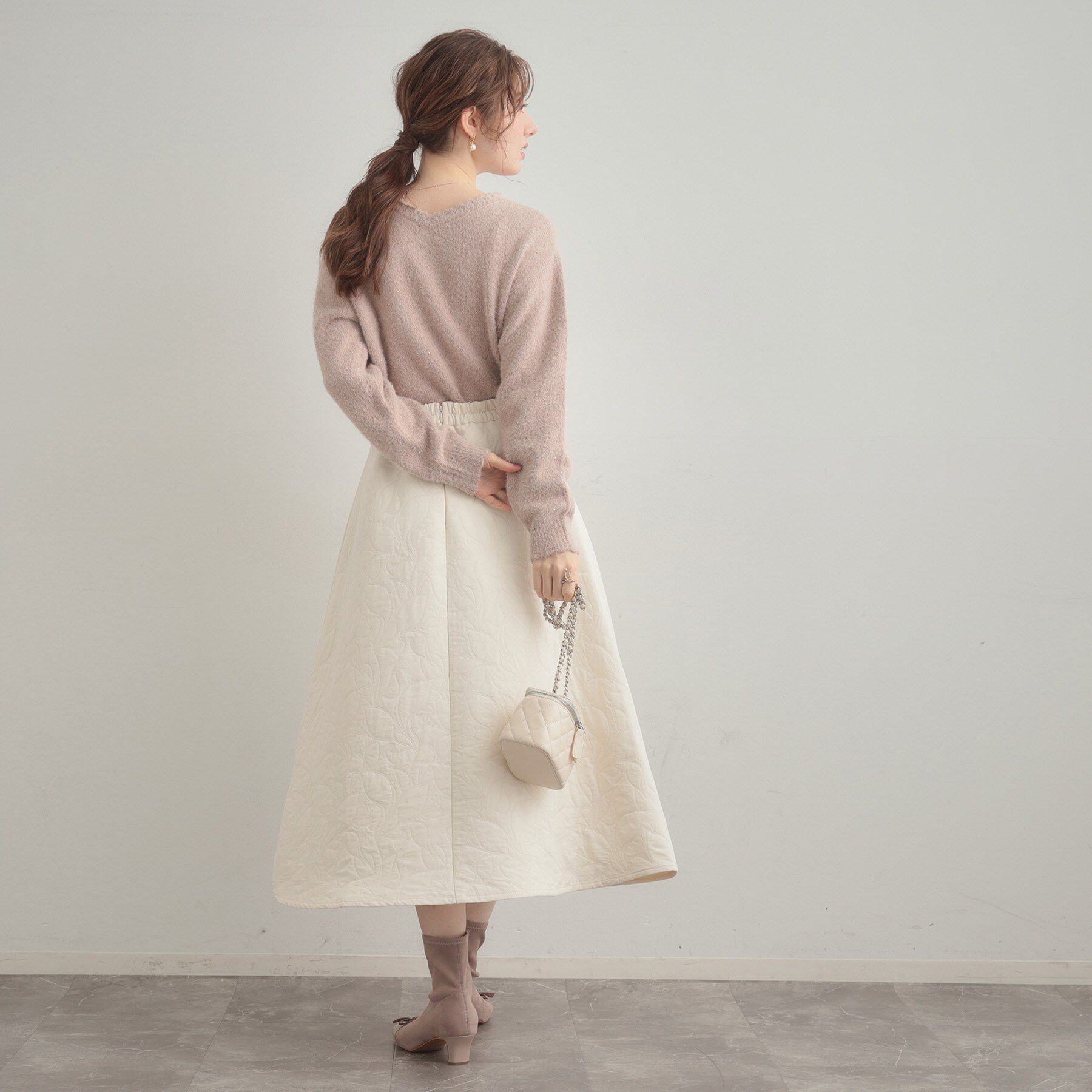 Couture broach「【前後2WAY】スパンコールラメフェザー ニット」|ニット・セーター|