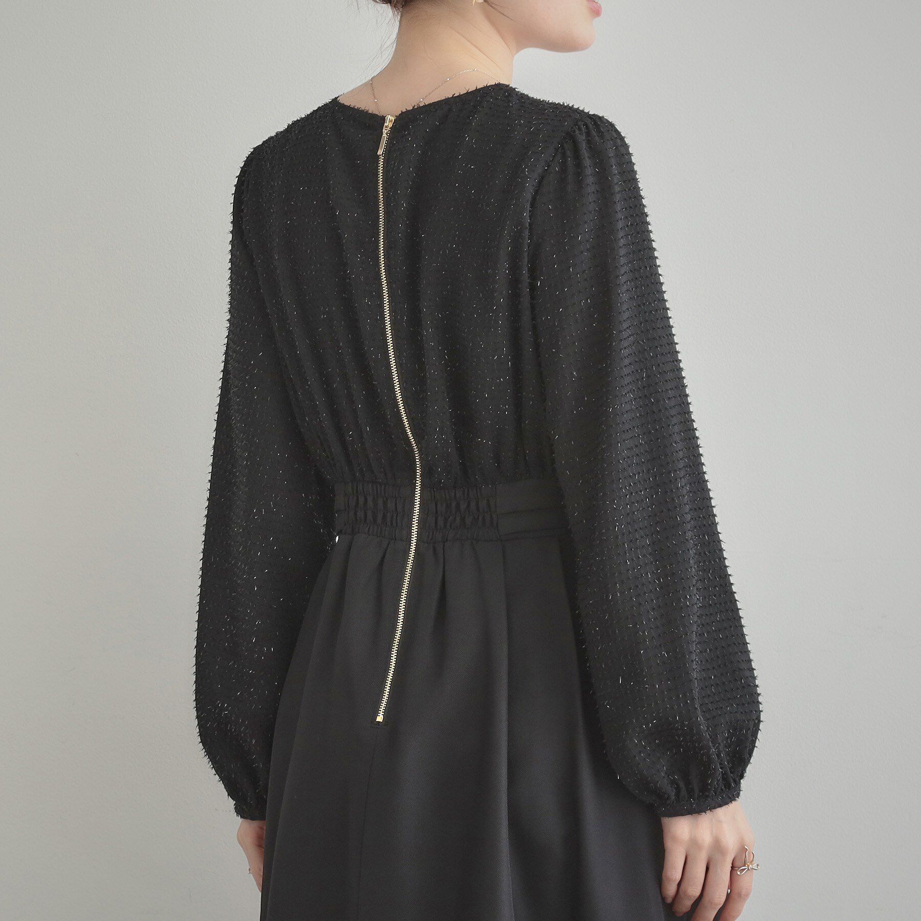 Couture broach「【通勤・ラメジャカード】ドッキングワンピース」|ワンピース|