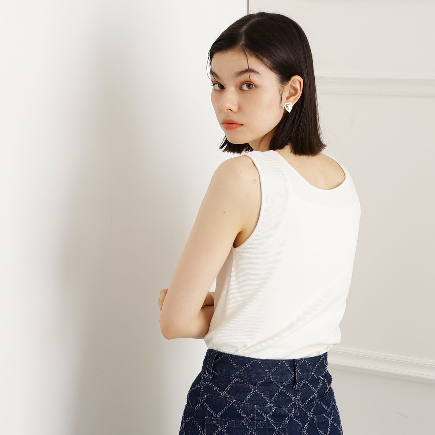 THE SHOP TK「【インナーに最適】2WAYスクエアタンク」|キャミソール|