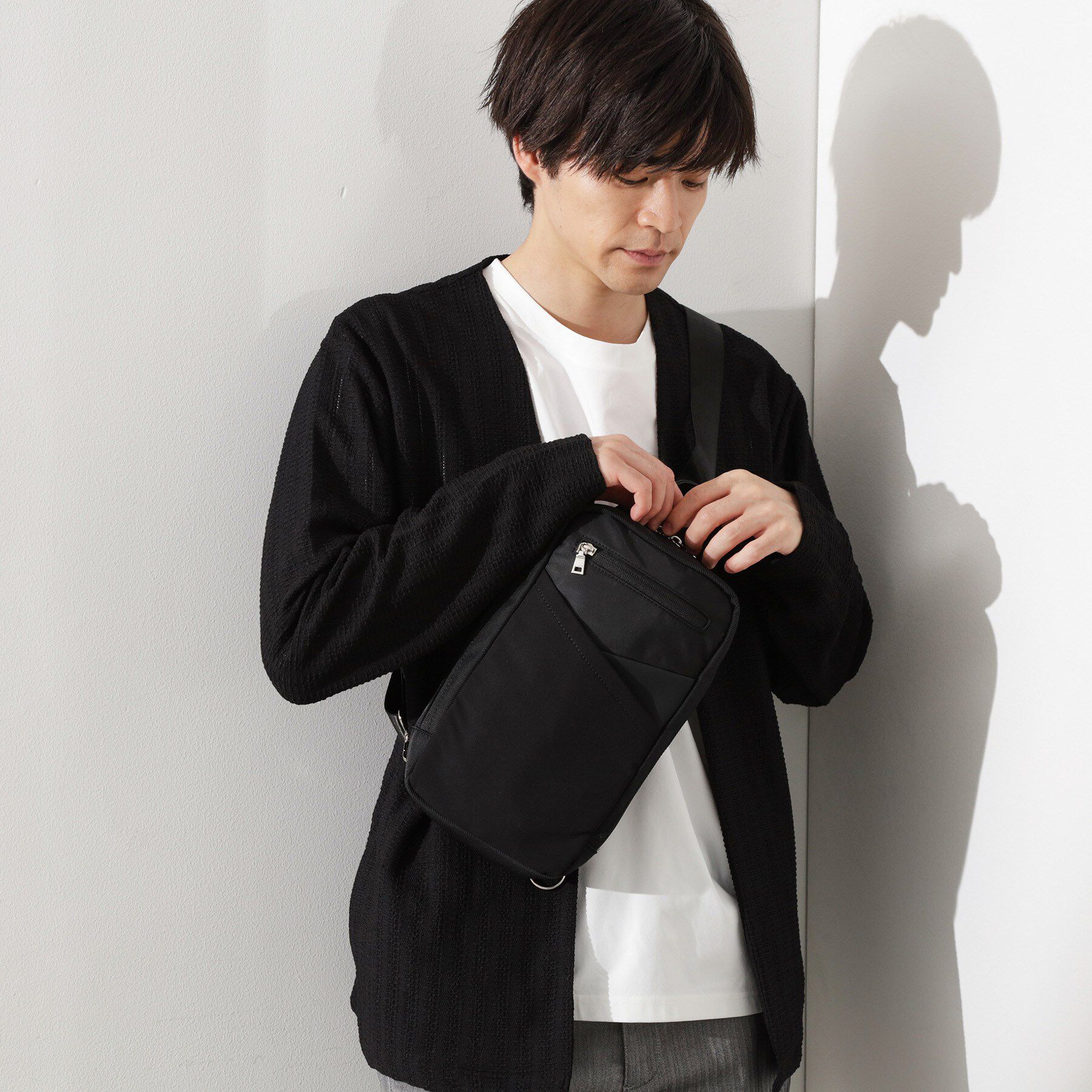 THE SHOP TK「切替ボディバッグ」|その他|ブラック(019)