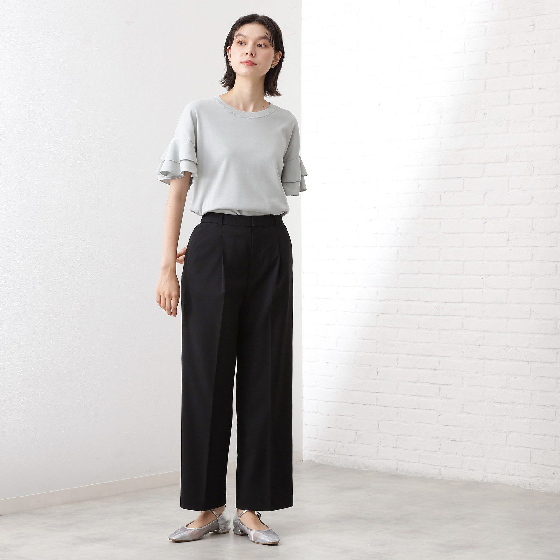 THE SHOP TK「【美脚見え】タックワイドパンツ【セットアップ可】」|その他|