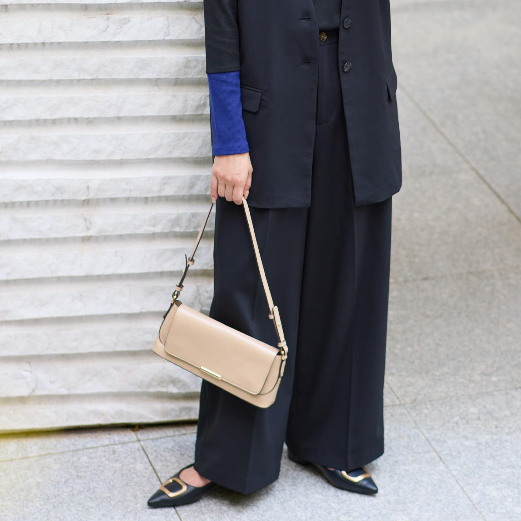 THE SHOP TK「【きれいめもカジュアルもお任せ】2タックワイドパンツ【セットアップ可】」|その他|ブラック(019)