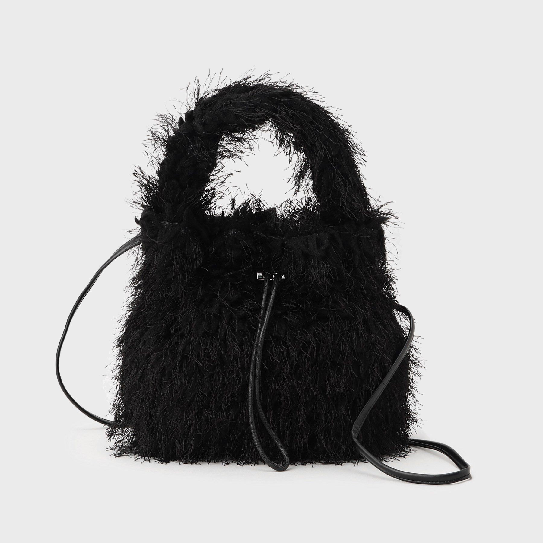 THE SHOP TK「フリンジボア巾着バッグ」|ショルダー・メッセンジャー|