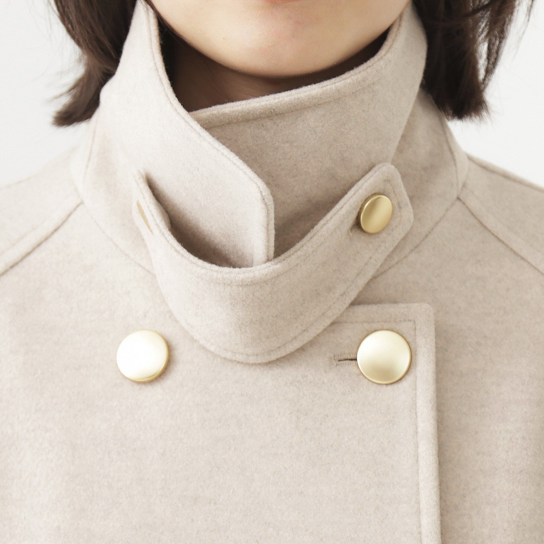 THE SHOP TK「クラシカルな装い ウールライクスタンドカラーコート」|その他|