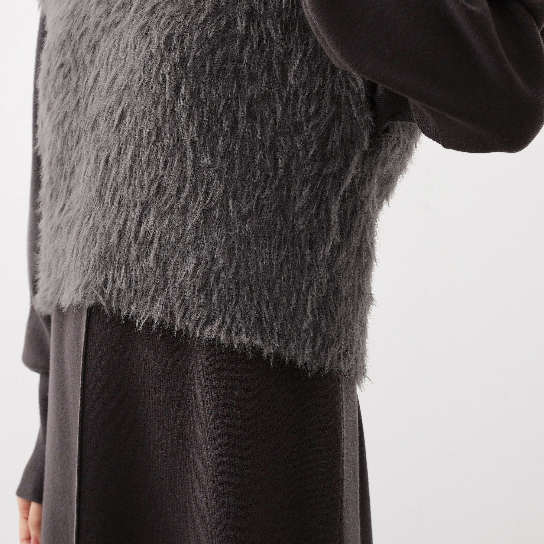 THE SHOP TK「優秀ふわふわベスト＆ニットワンピース【毛玉になりにくい/静電気防止/洗える】」|ワンピース|