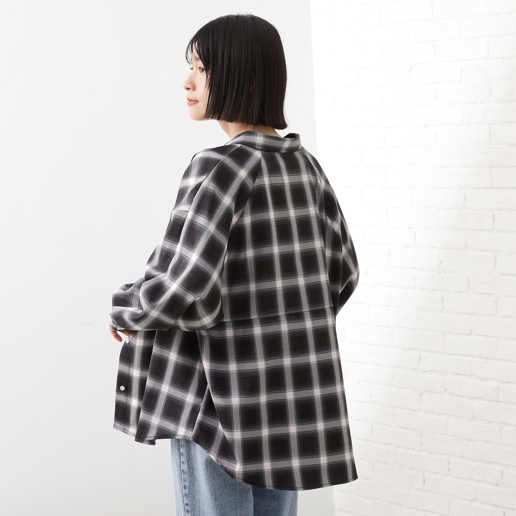 THE SHOP TK「【即戦力/軽羽織】チェックドルマンシャツ」|シャツ・ブラウス|