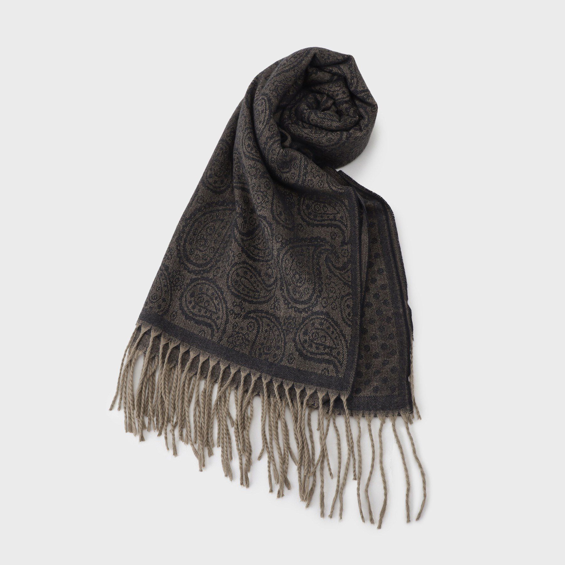 THE SHOP TK「ジャカードストール」|ストール|ブラック(019)