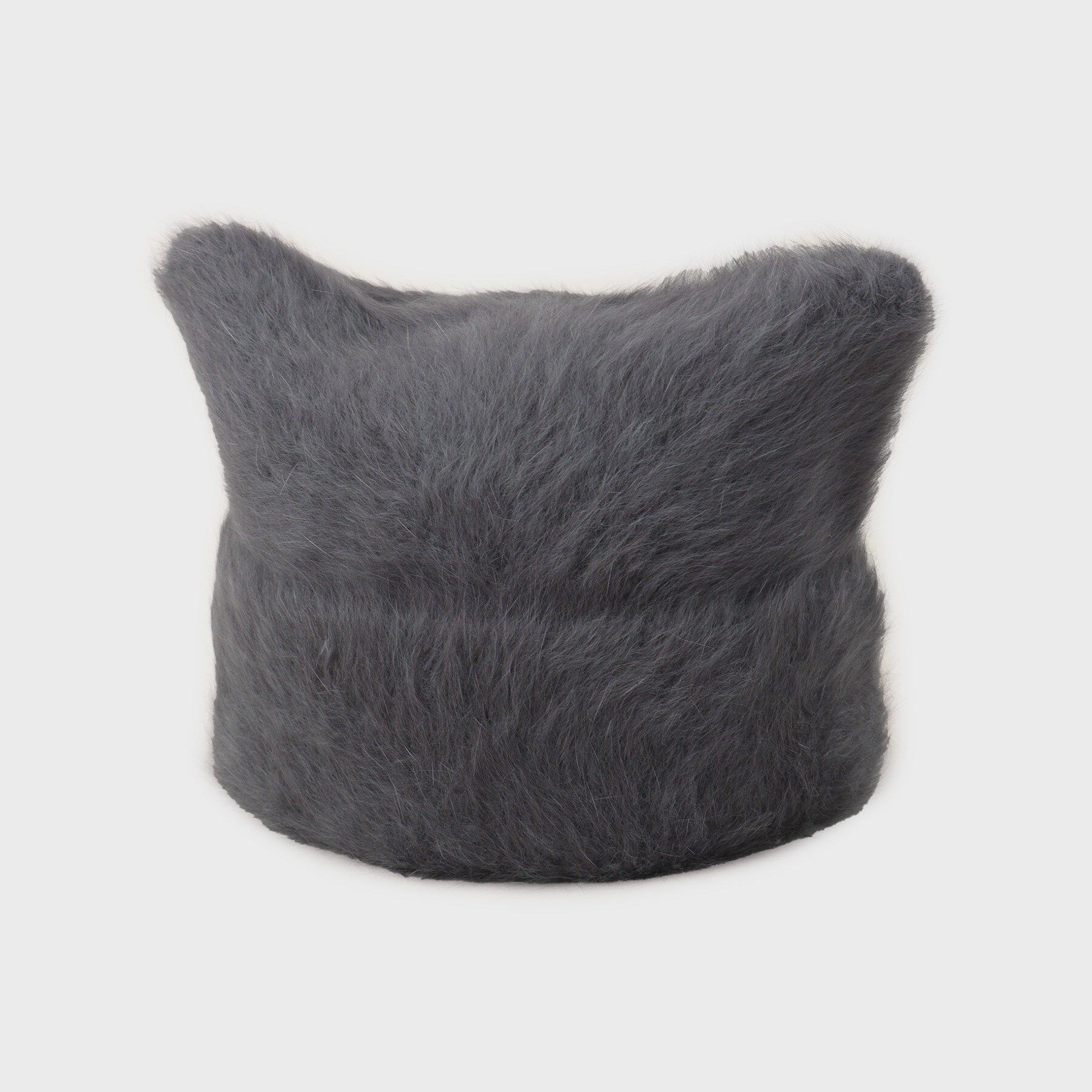 THE SHOP TK「シャギー猫耳ワッチ」|ニット帽|チャコールグレー(0