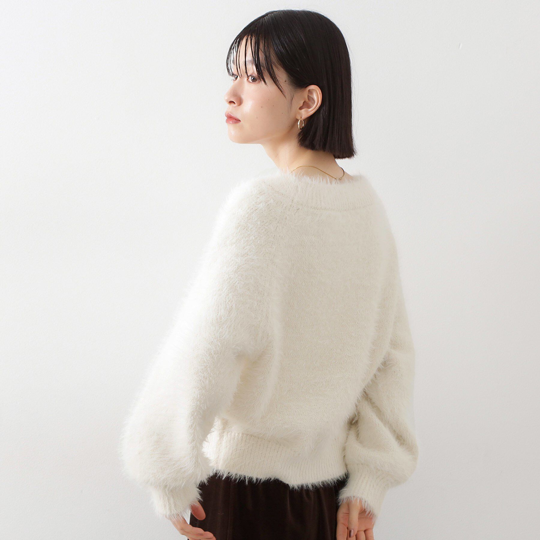 THE SHOP TK「着るたびときめく ふんわりフェザーシャギーニット」|ニット・セーター|