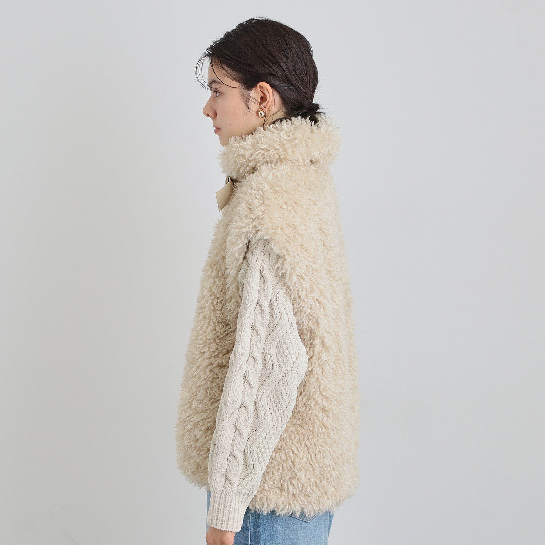 THE SHOP TK「プラスするだけでこなれ見え ボアベスト」|ベスト・ジレ|