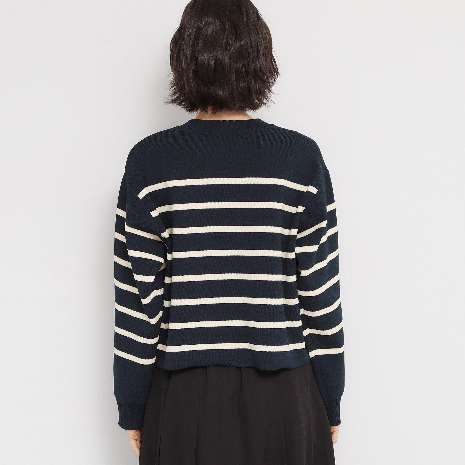 THE SHOP TK「【羽織るだけでこなれ感を演出】デニム切替カーディガン」|カーディガン|