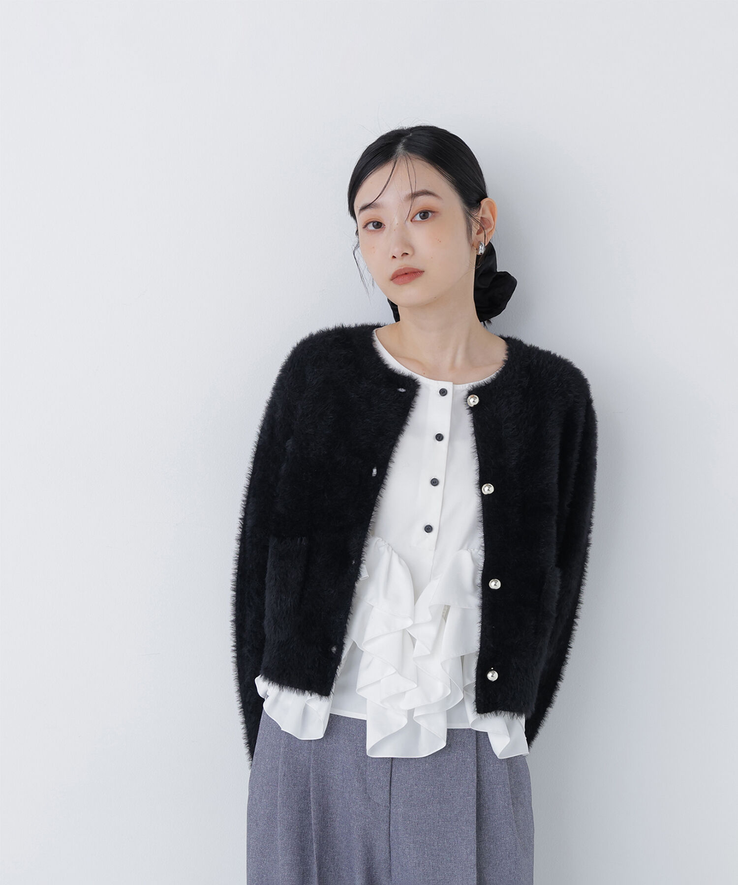  「シャギーニットジャケット」|ニット・セーター|