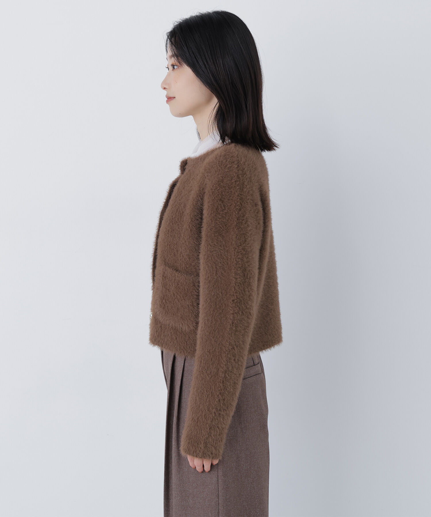  「シャギーニットジャケット」|ニット・セーター|