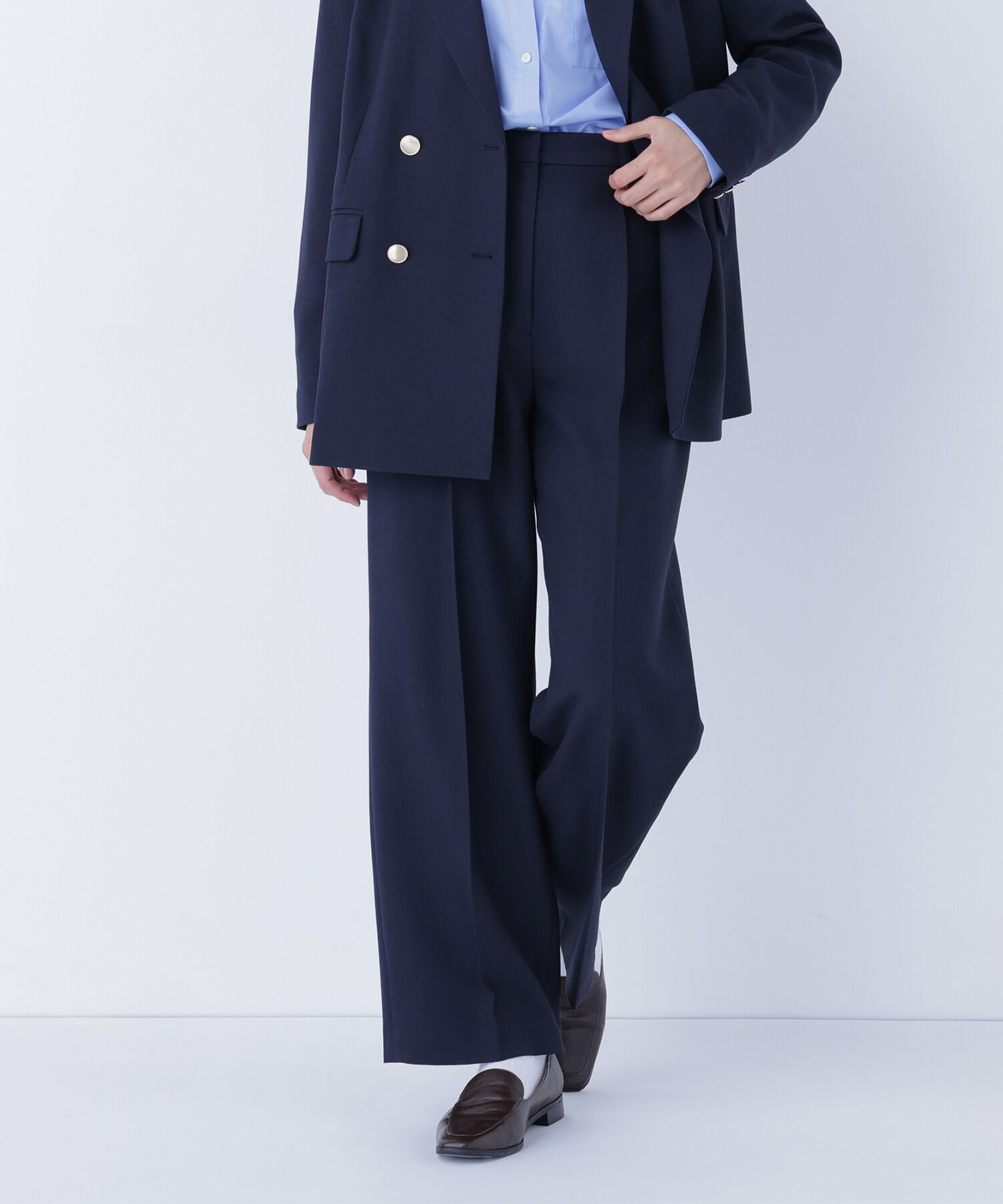  「ダブルブレスト  SETUP パンツ」|その他|ネイビー