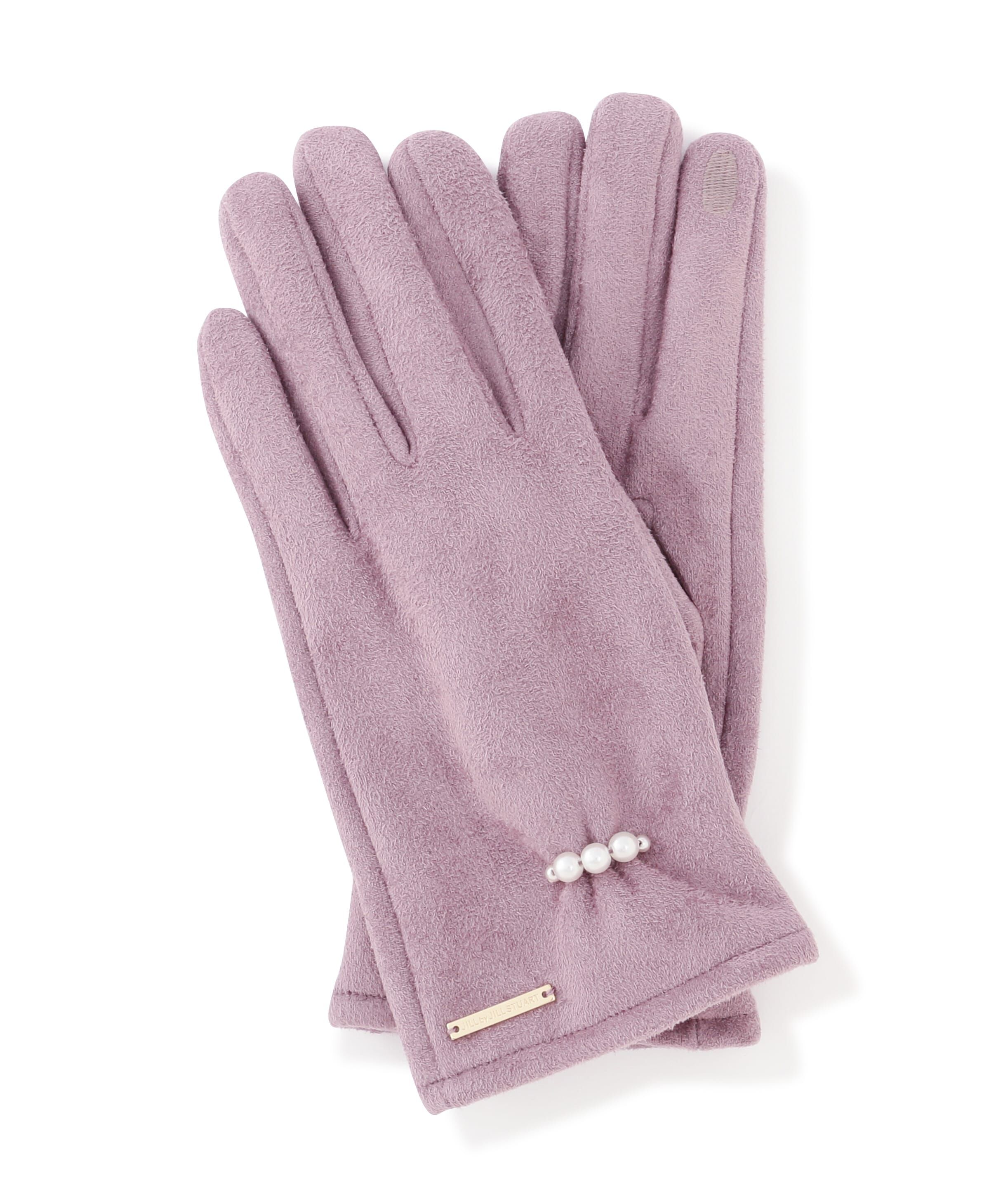 「◆フェイクスエードパールグローブ」|手袋|