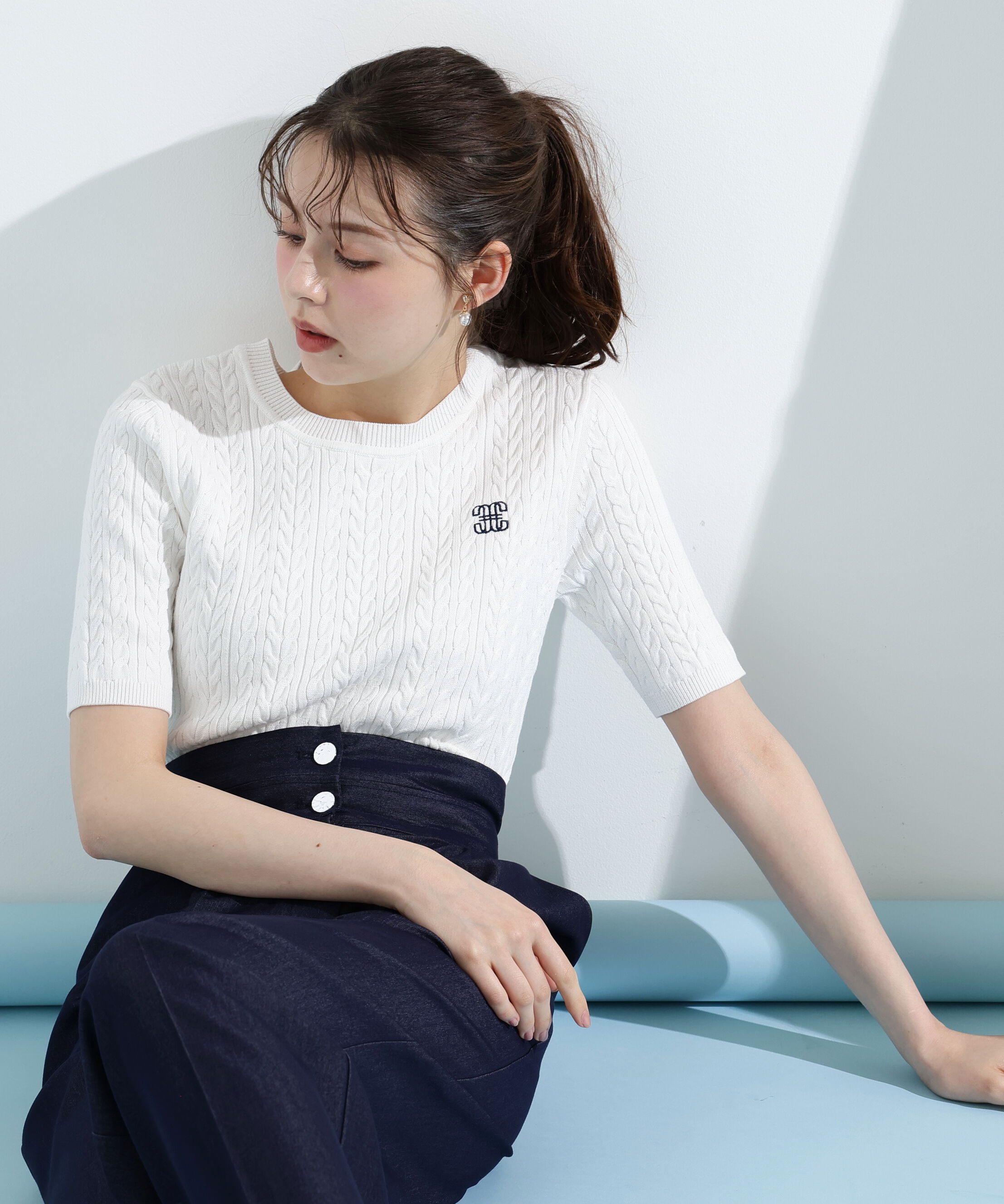  「ランダムケーブルニット」|ニット・セーター|