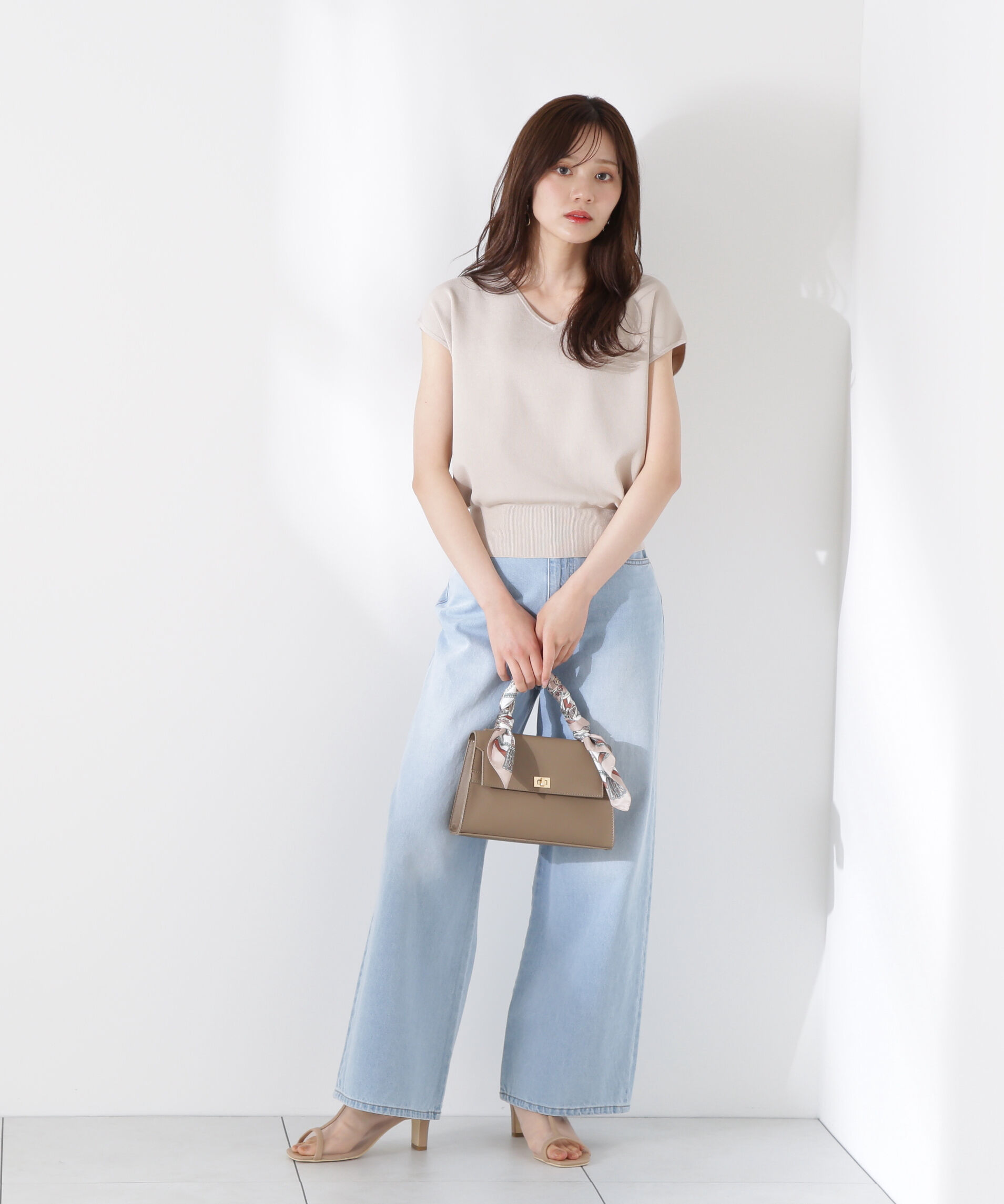 PROPORTION BODY DRESSING「Vネック総針ニット」|ニット・セーター|