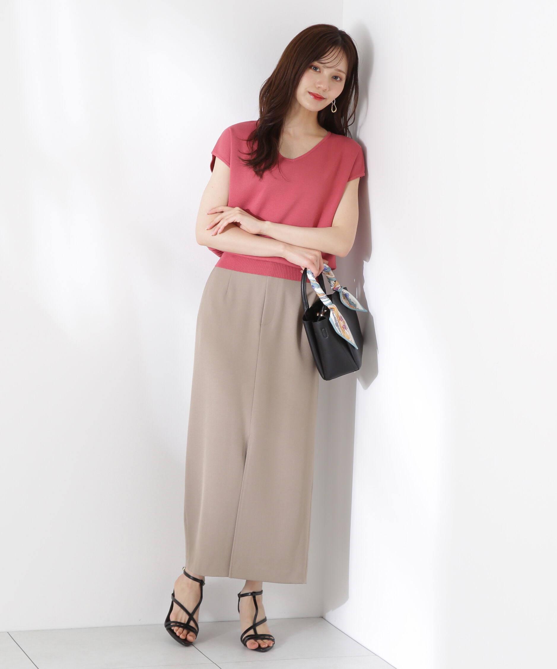 PROPORTION BODY DRESSING「Vネック総針ニット」|ニット・セーター|