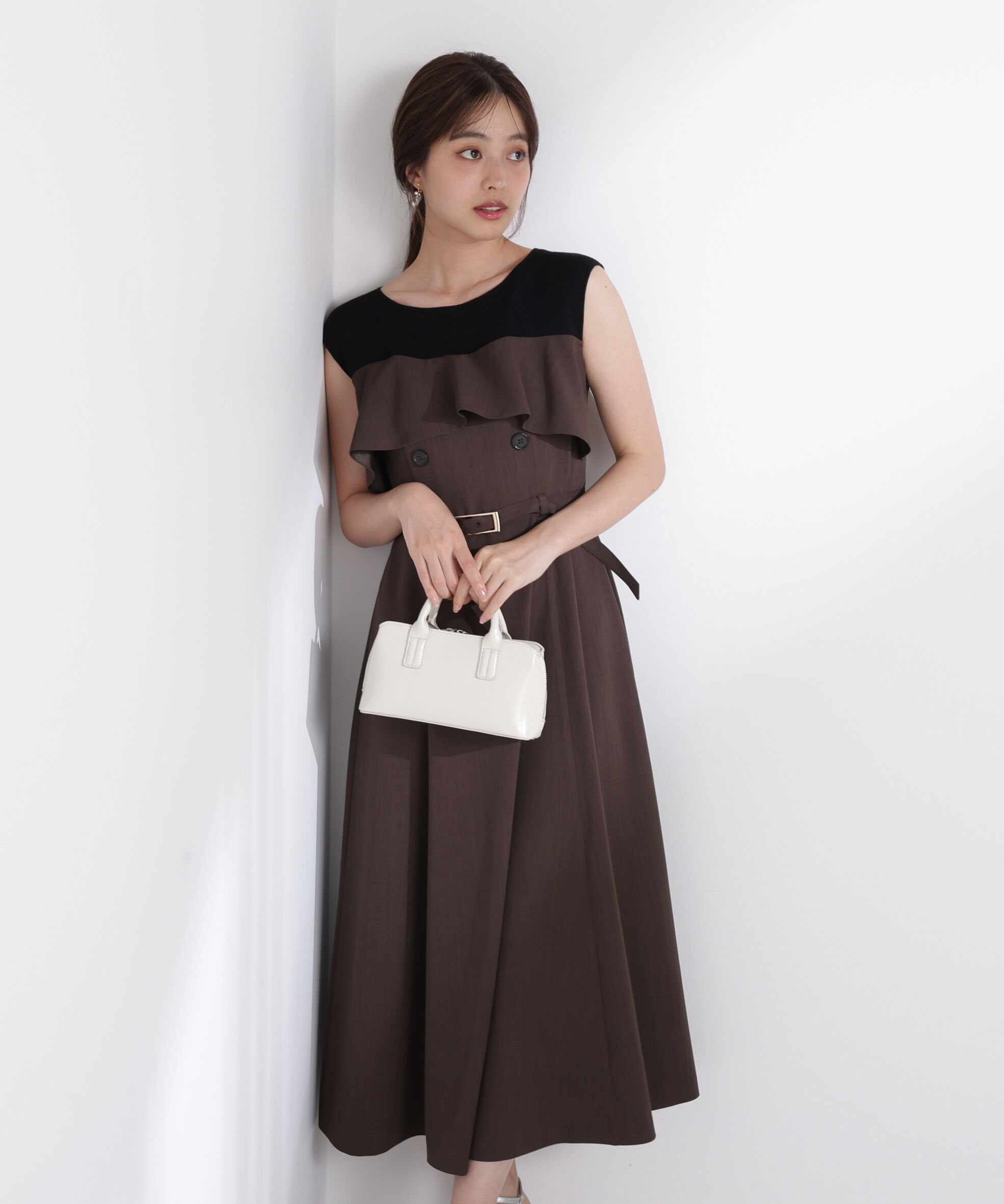 PROPORTION BODY DRESSING「ニットドッキングレイヤード風ワンピース」|ワンピース|