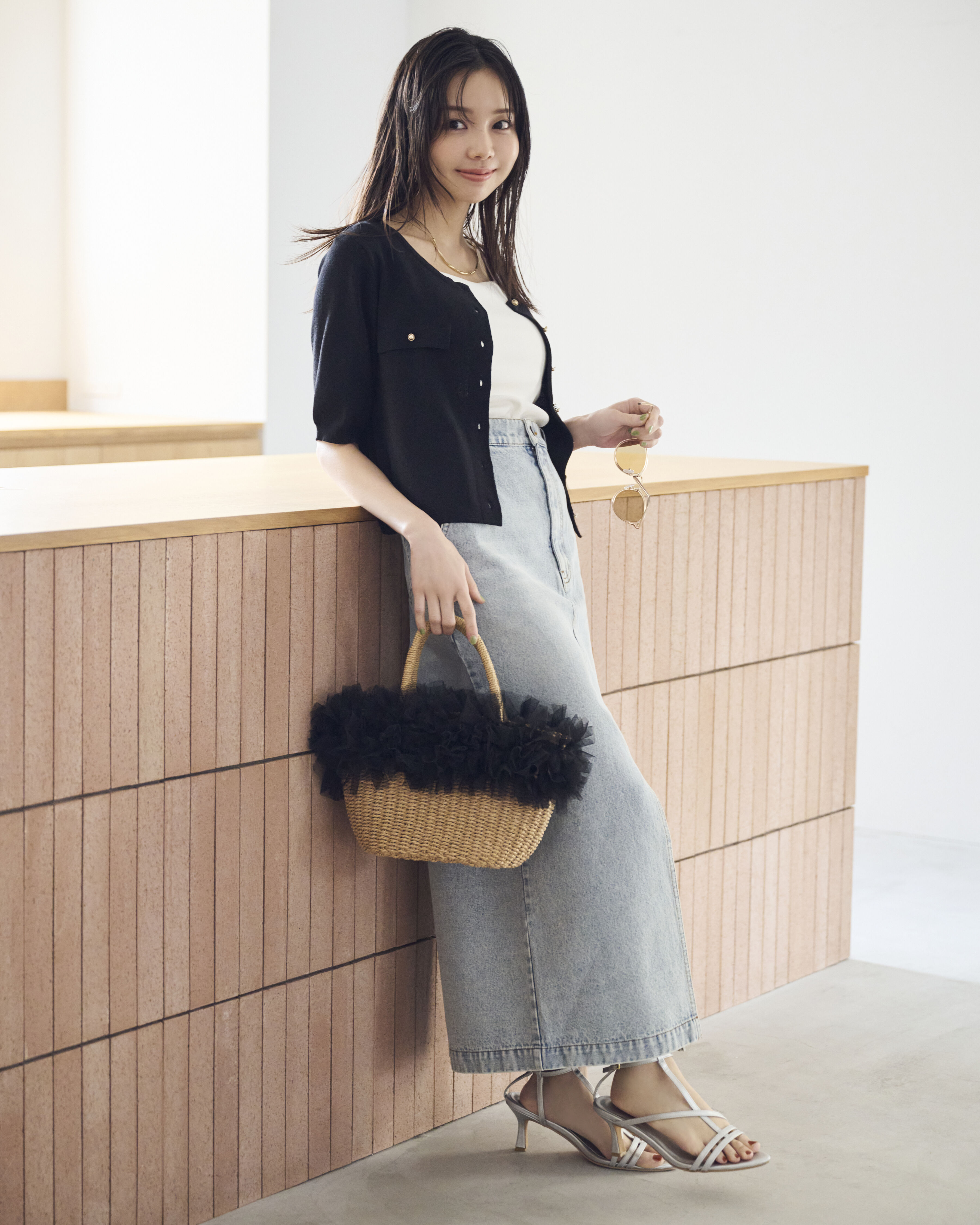 PROPORTION BODY DRESSING「ショート半袖カーディガン」|カーディガン|