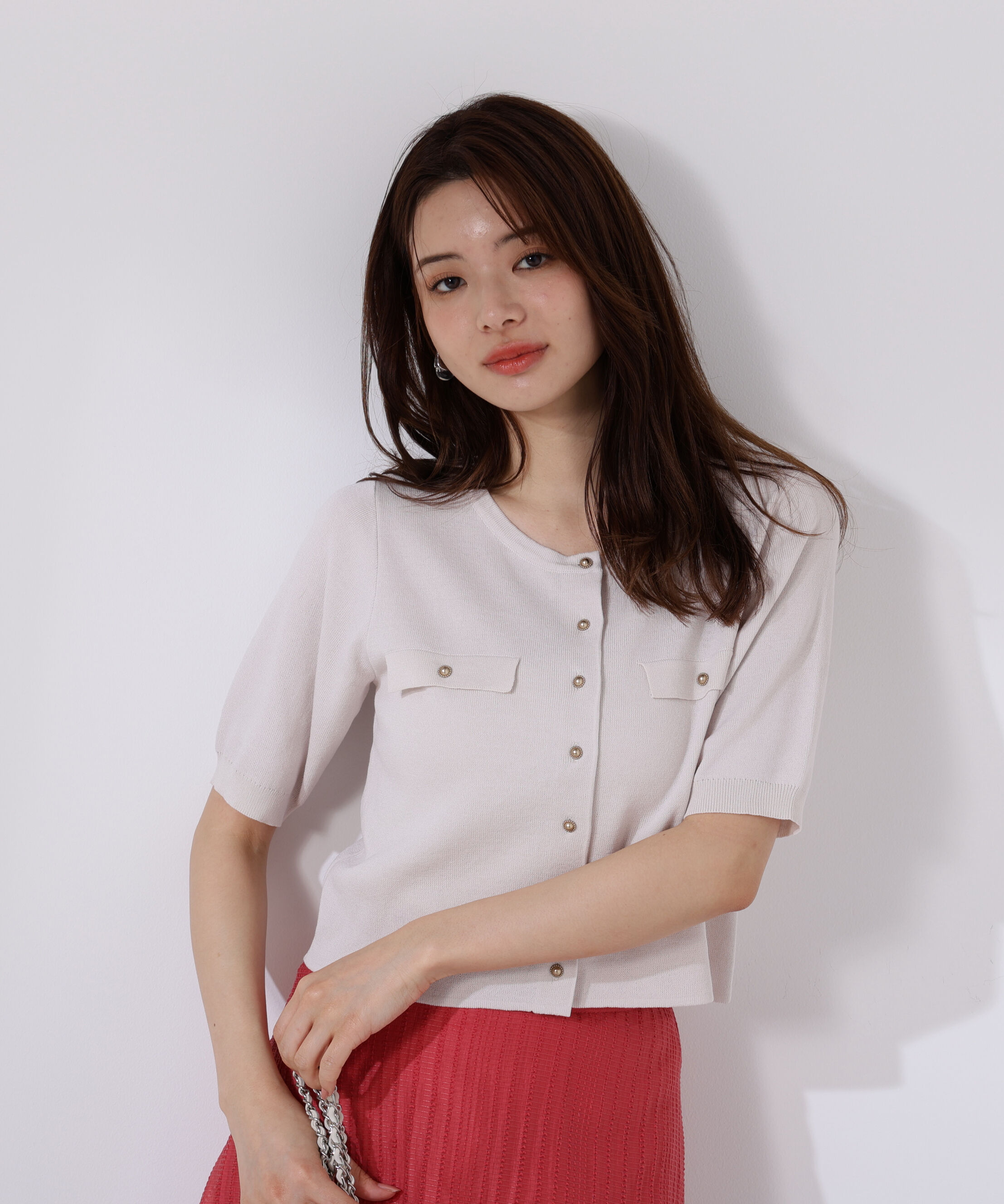 PROPORTION BODY DRESSING「ショート半袖カーディガン」|カーディガン|