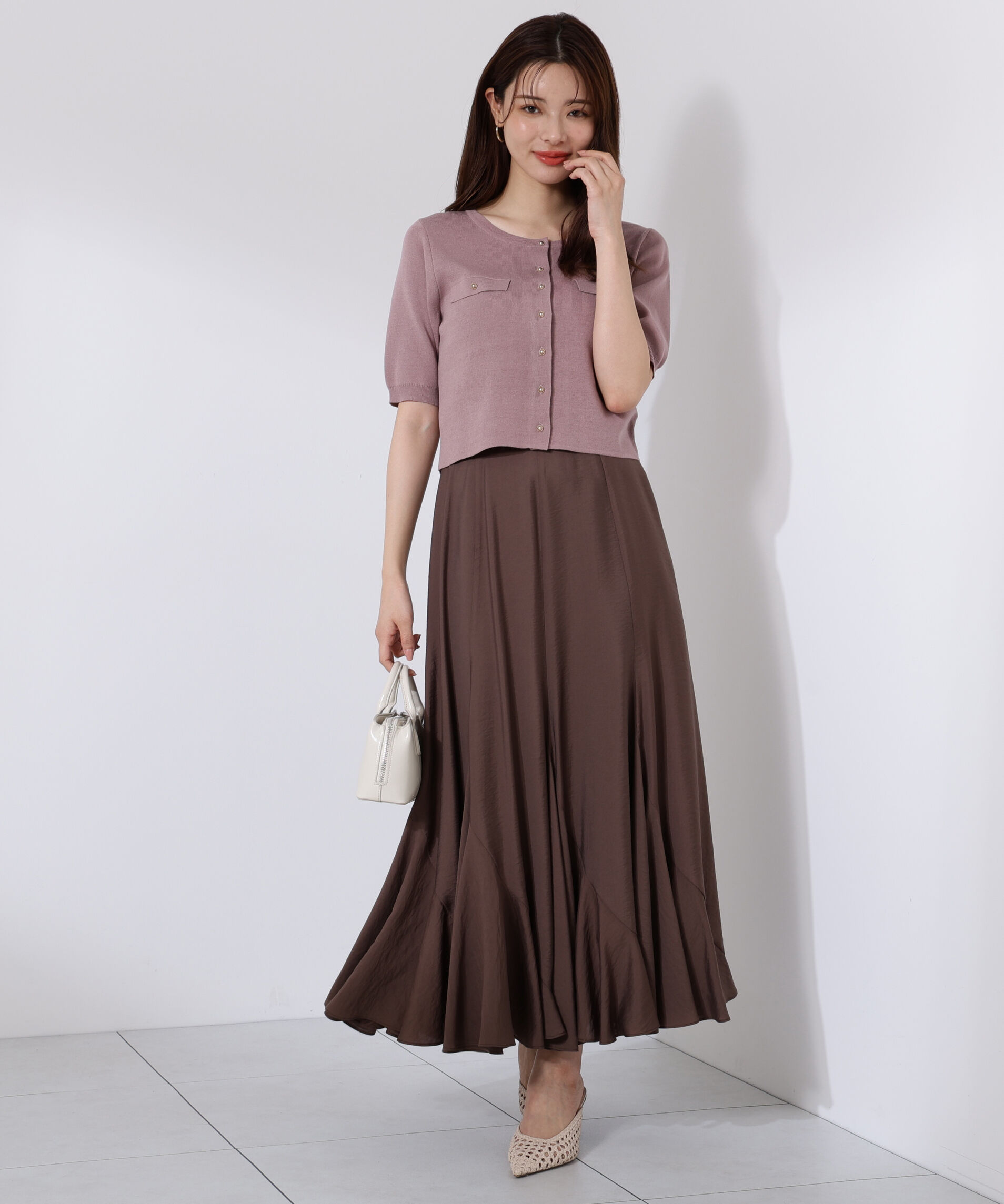 PROPORTION BODY DRESSING「ショート半袖カーディガン」|カーディガン|