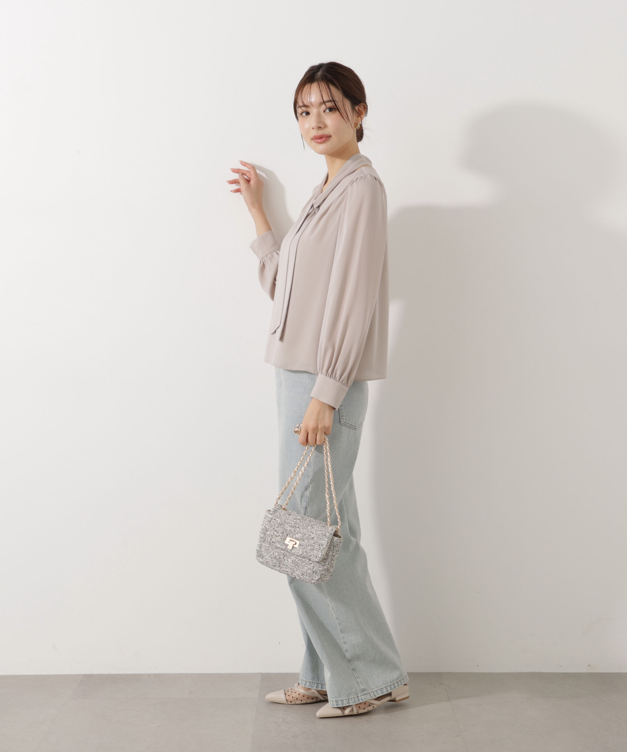 PROPORTION BODY DRESSING「＜ウォッシャブル＞2wayリボンタック付きブラウス」|シャツ・ブラウス|