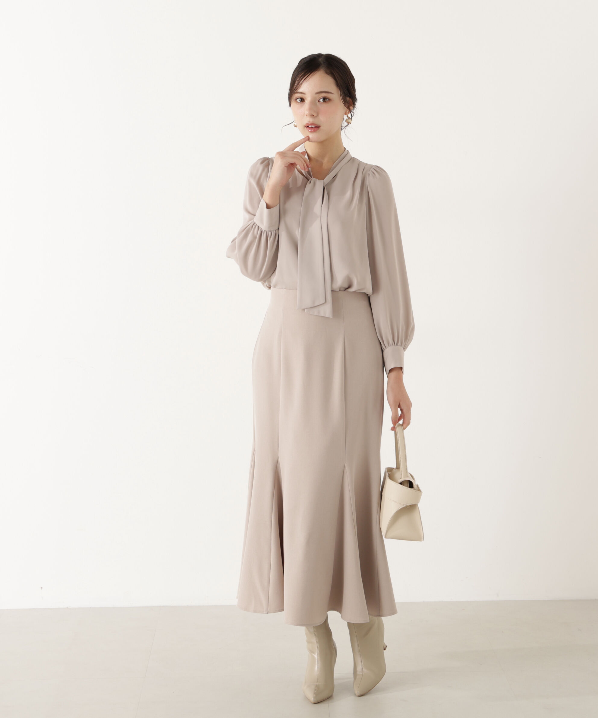 PROPORTION BODY DRESSING「＜ウォッシャブル＞2wayリボンタック付きブラウス」|シャツ・ブラウス|